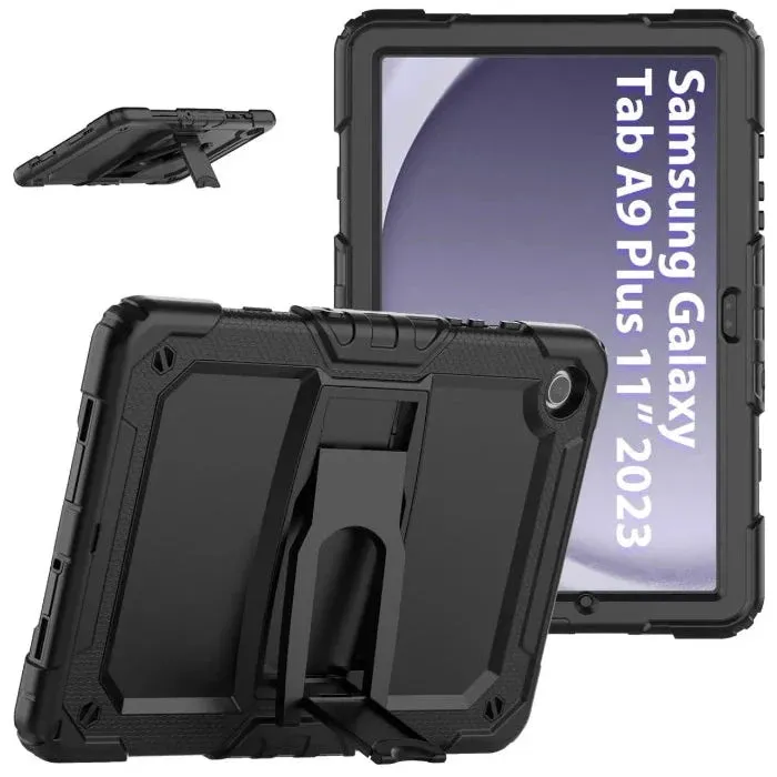 CellTime C-Stand Design Shockproof Rugged Case for Galaxy Tab A9 Plus (11") - Black