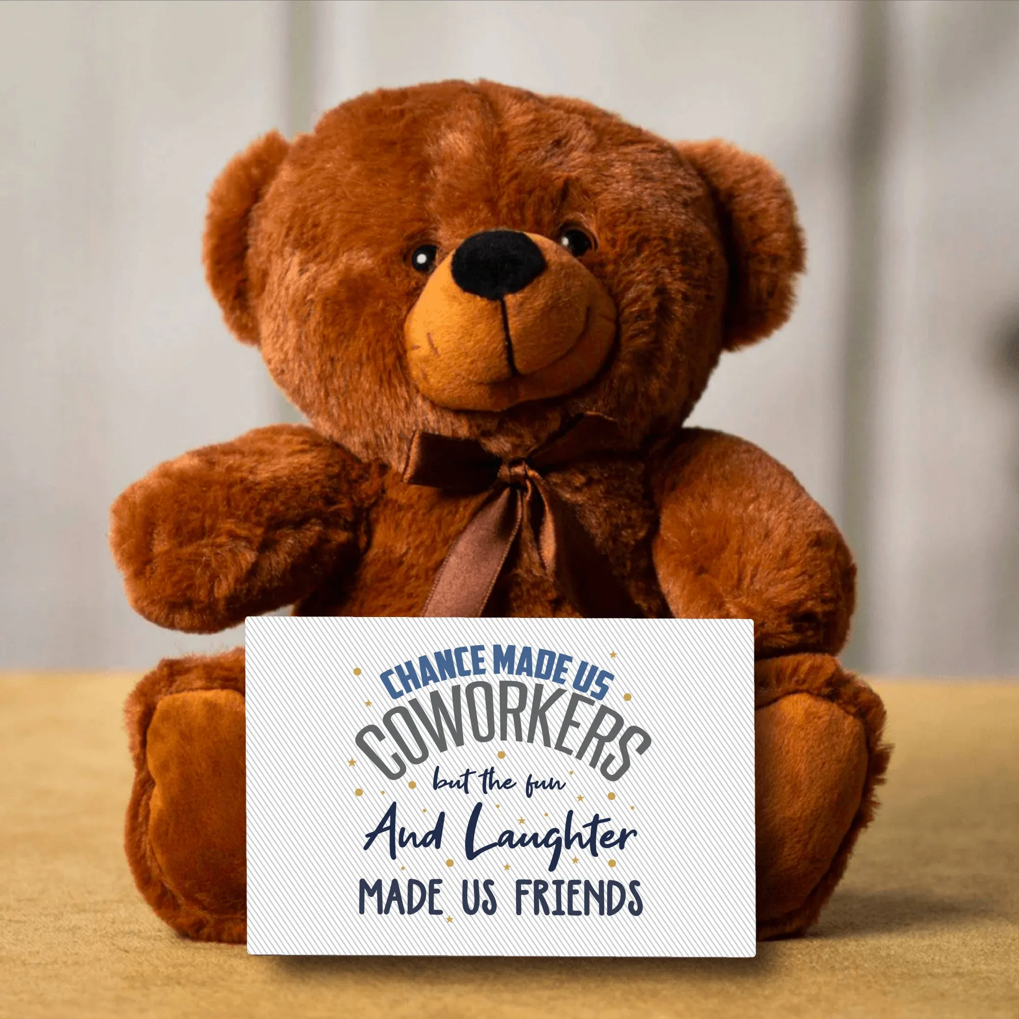 Chance Made Us Friends Teddy Bear With Postcard - PRICE INCLUDES FREE SHIPPING!!