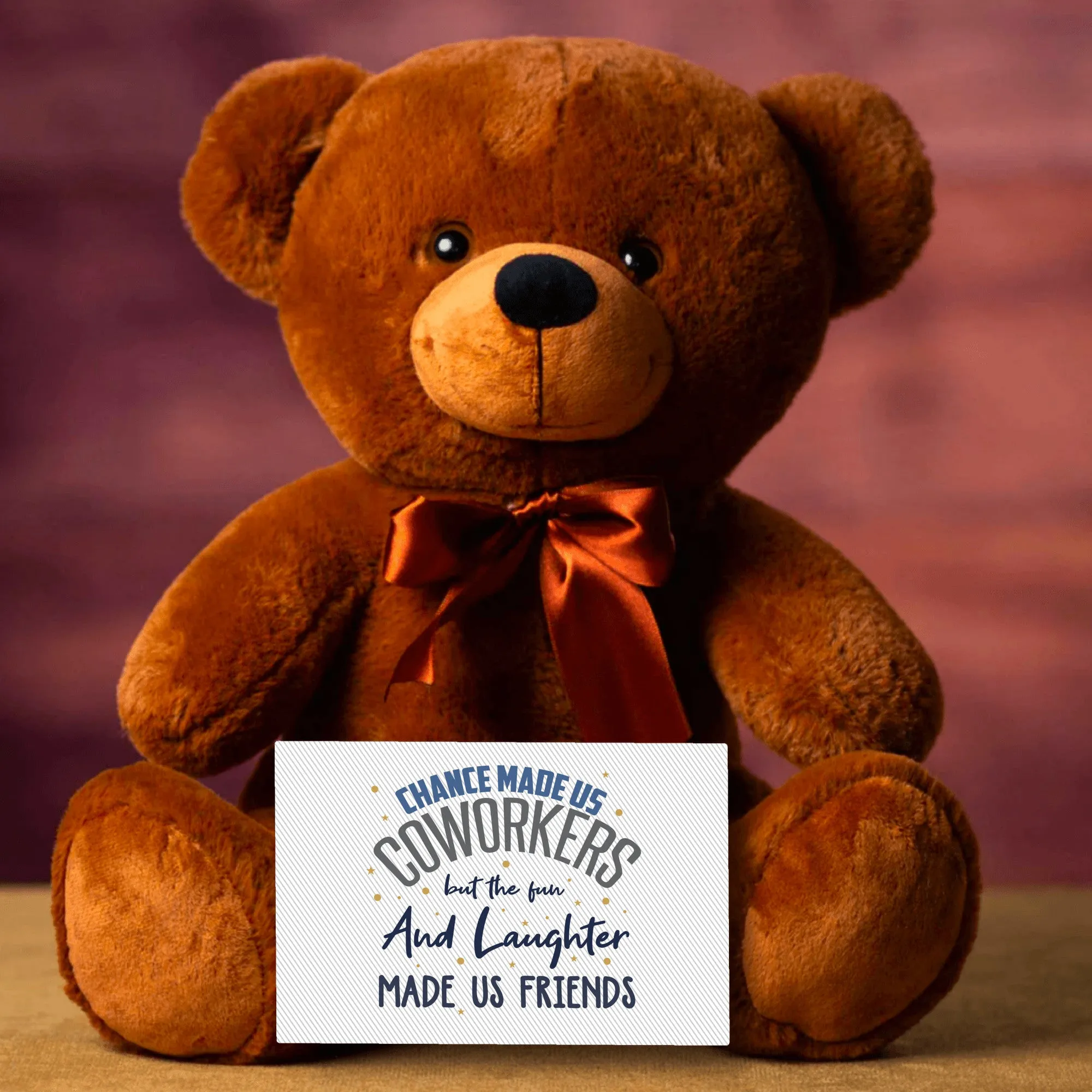 Chance Made Us Friends Teddy Bear With Postcard - PRICE INCLUDES FREE SHIPPING!!