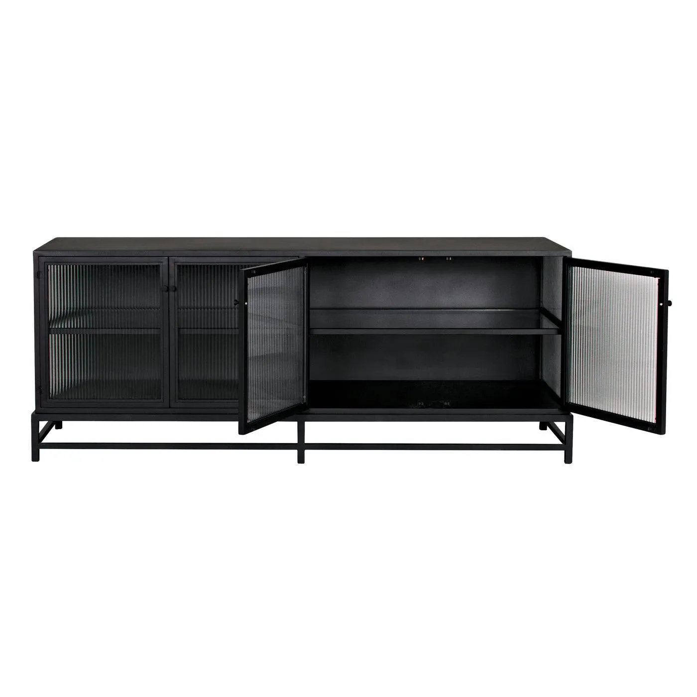 Chandler 4 Door Sideboard, Black Steel