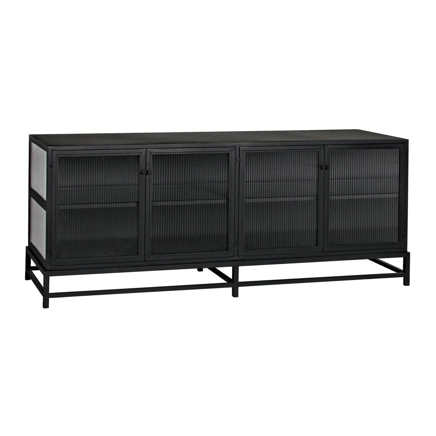 Chandler 4 Door Sideboard, Black Steel
