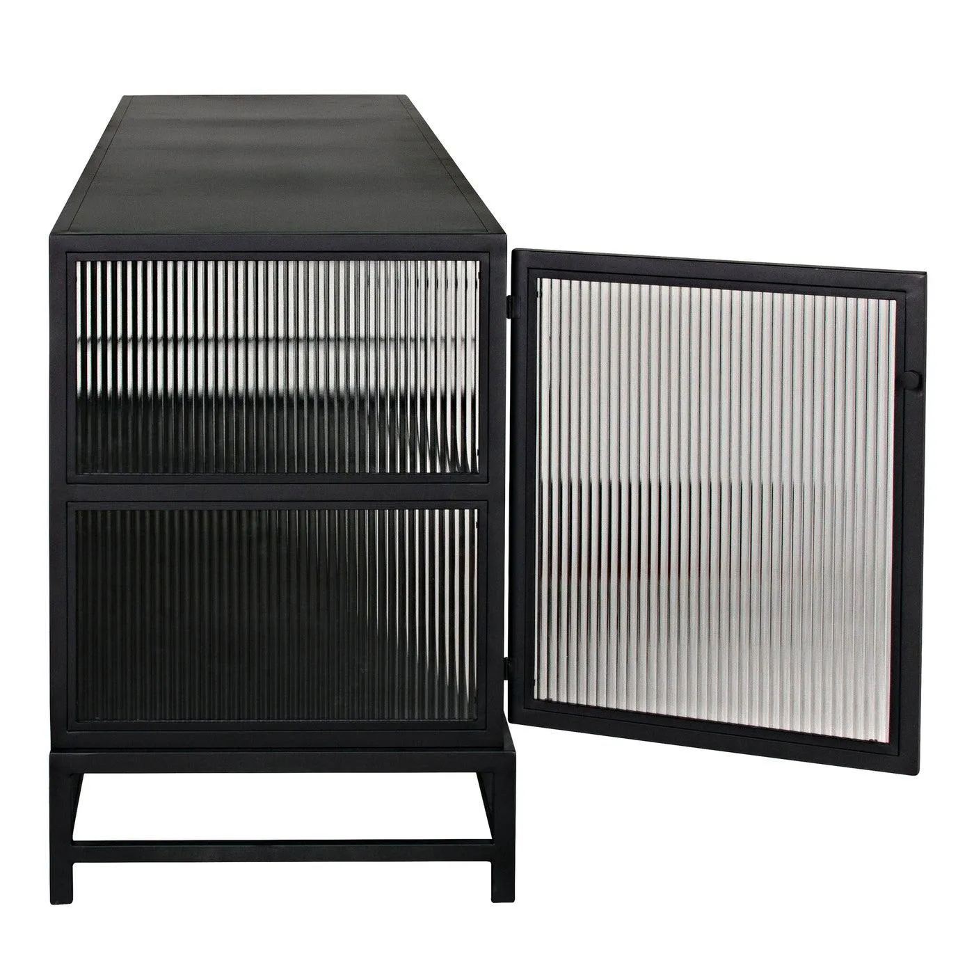 Chandler 4 Door Sideboard, Black Steel