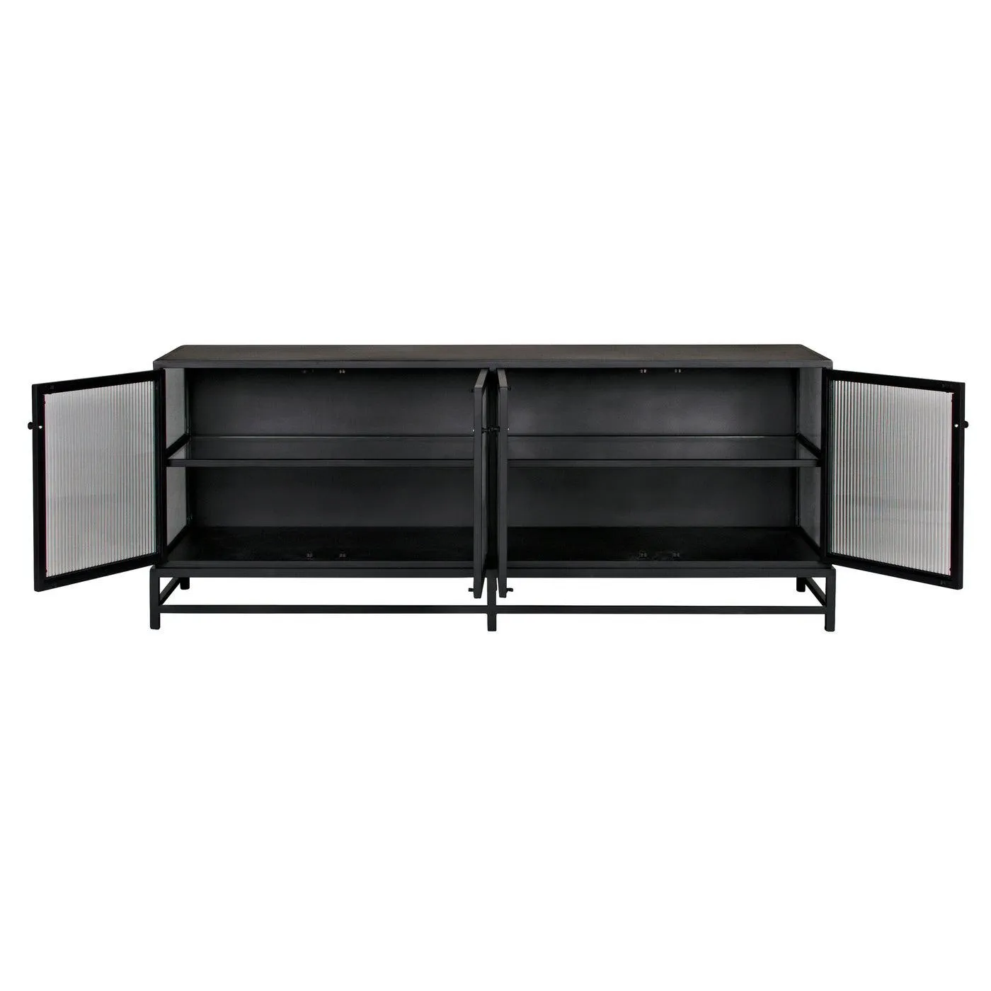Chandler 4 Door Sideboard, Black Steel