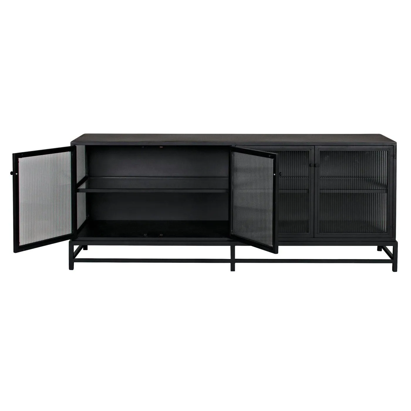 Chandler 4 Door Sideboard, Black Steel