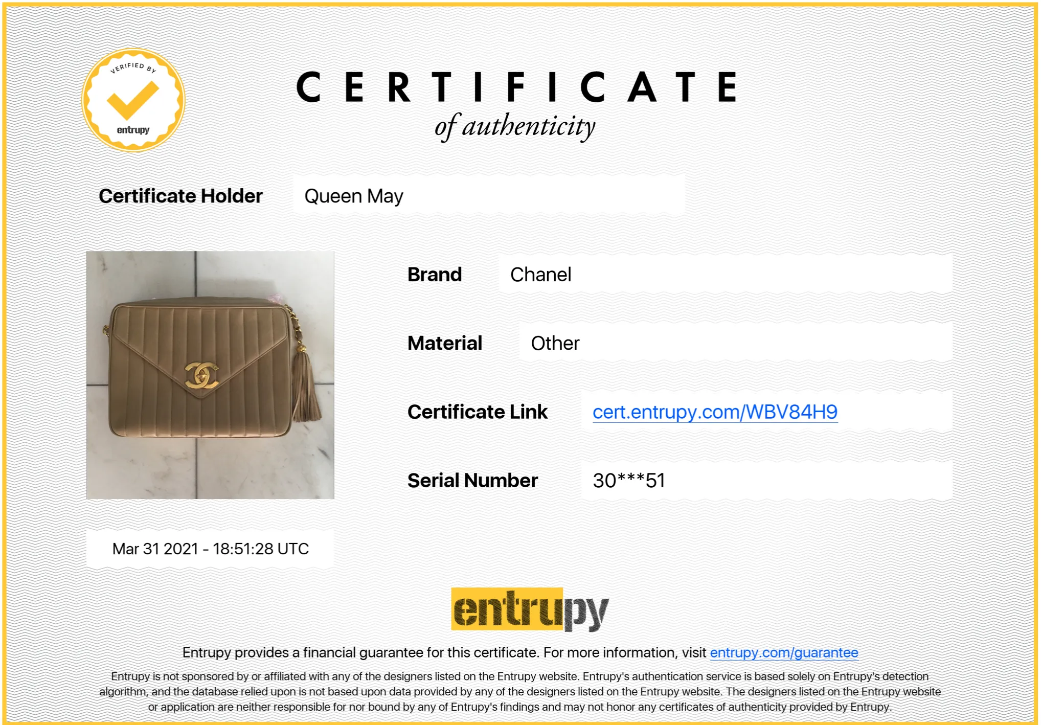 Chanel Beige Vertical Lambskin Large Camera Bag