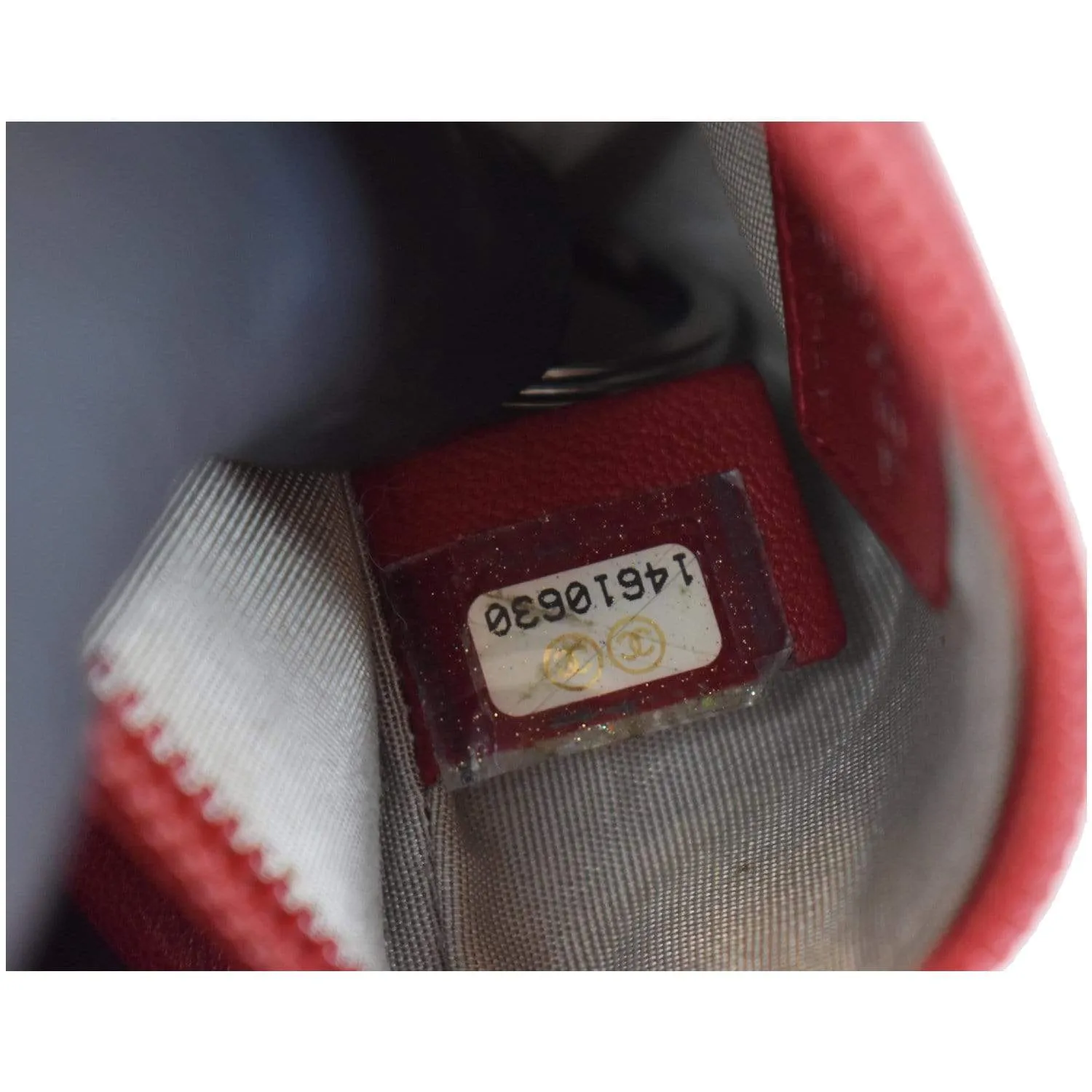 CHANEL CC Key Ring Lambskin Leather Coin Case Purse Red - Last Call
