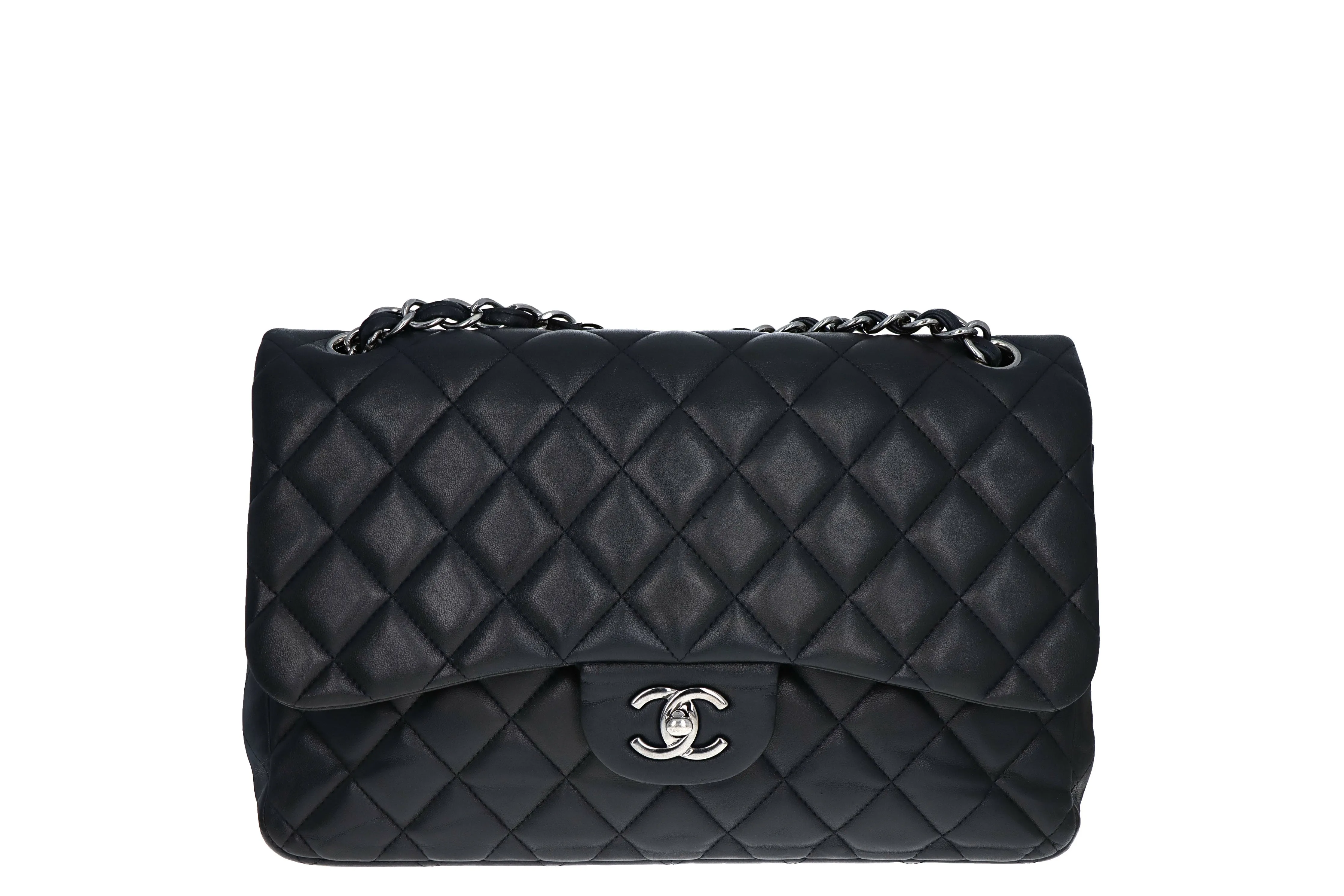 Chanel Lambskin Jumbo Double Flap Black
