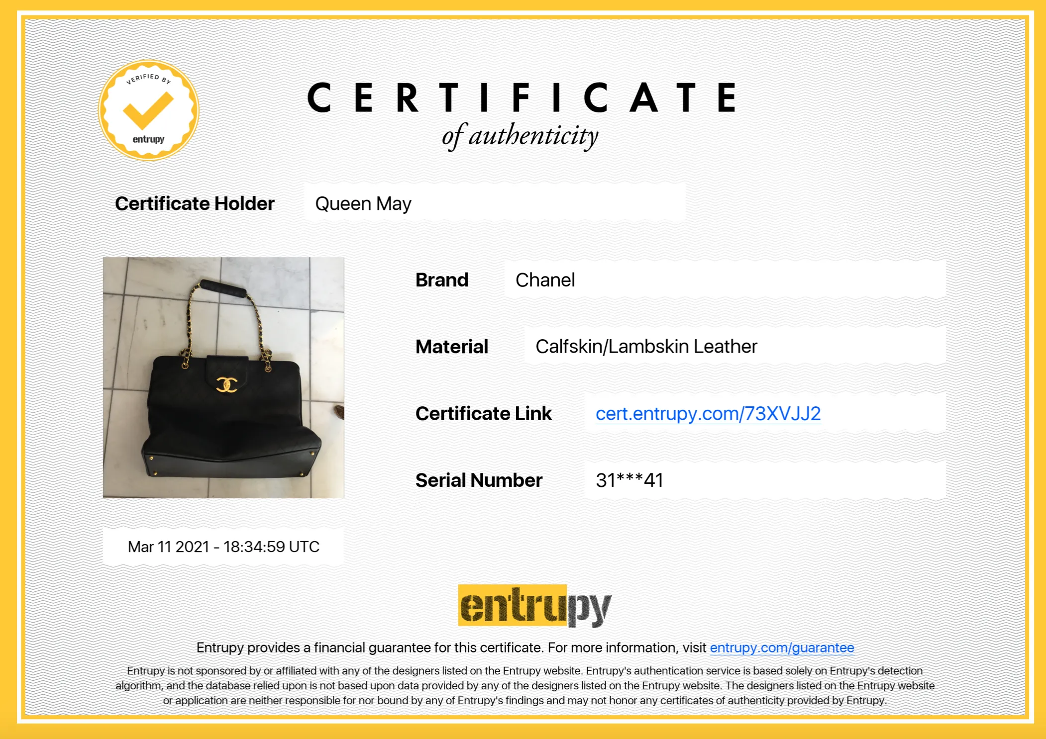 Chanel Lambskin Weekender Tote