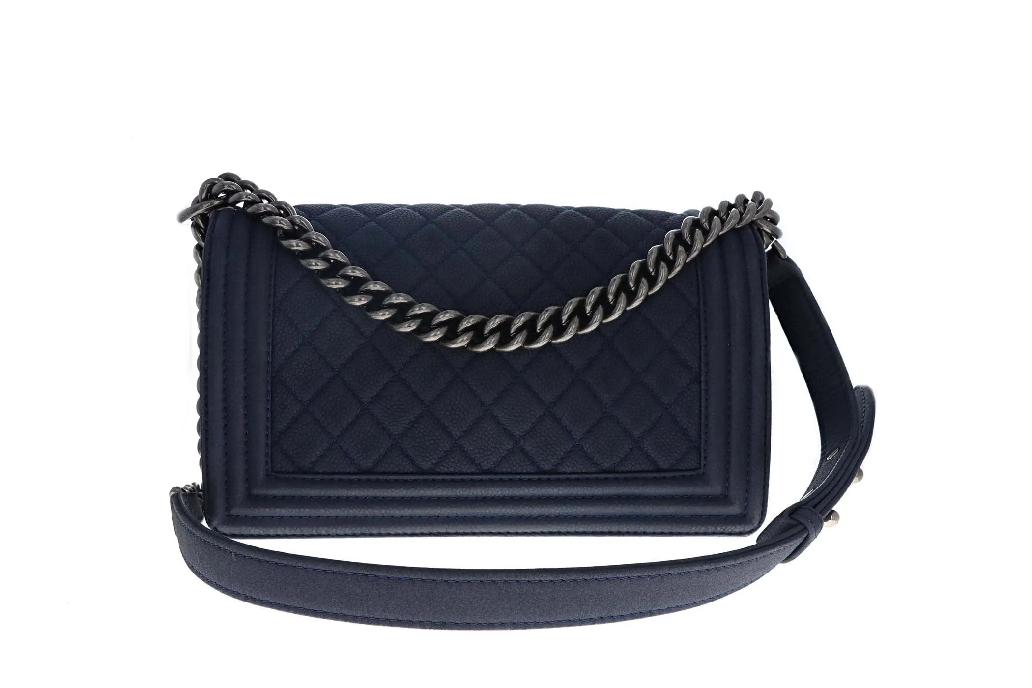 Chanel Medium Caviar Suede Boy Bag
