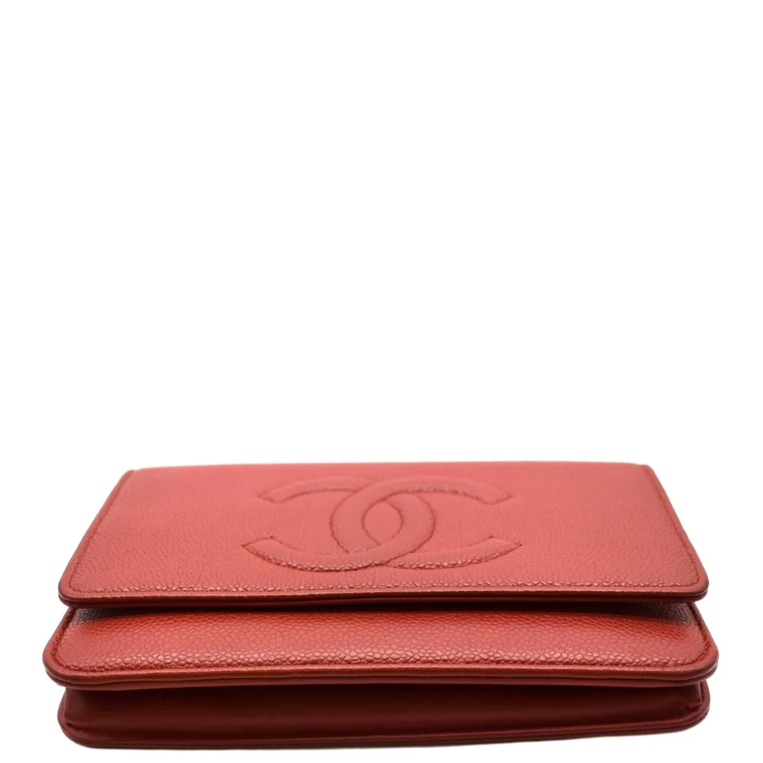 CHANEL Timeless WOC Caviar Leather Wallet on Chain Shoulder Bag Red