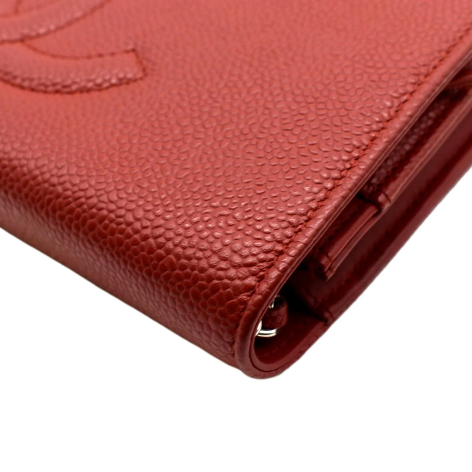 CHANEL Timeless WOC Caviar Leather Wallet on Chain Shoulder Bag Red