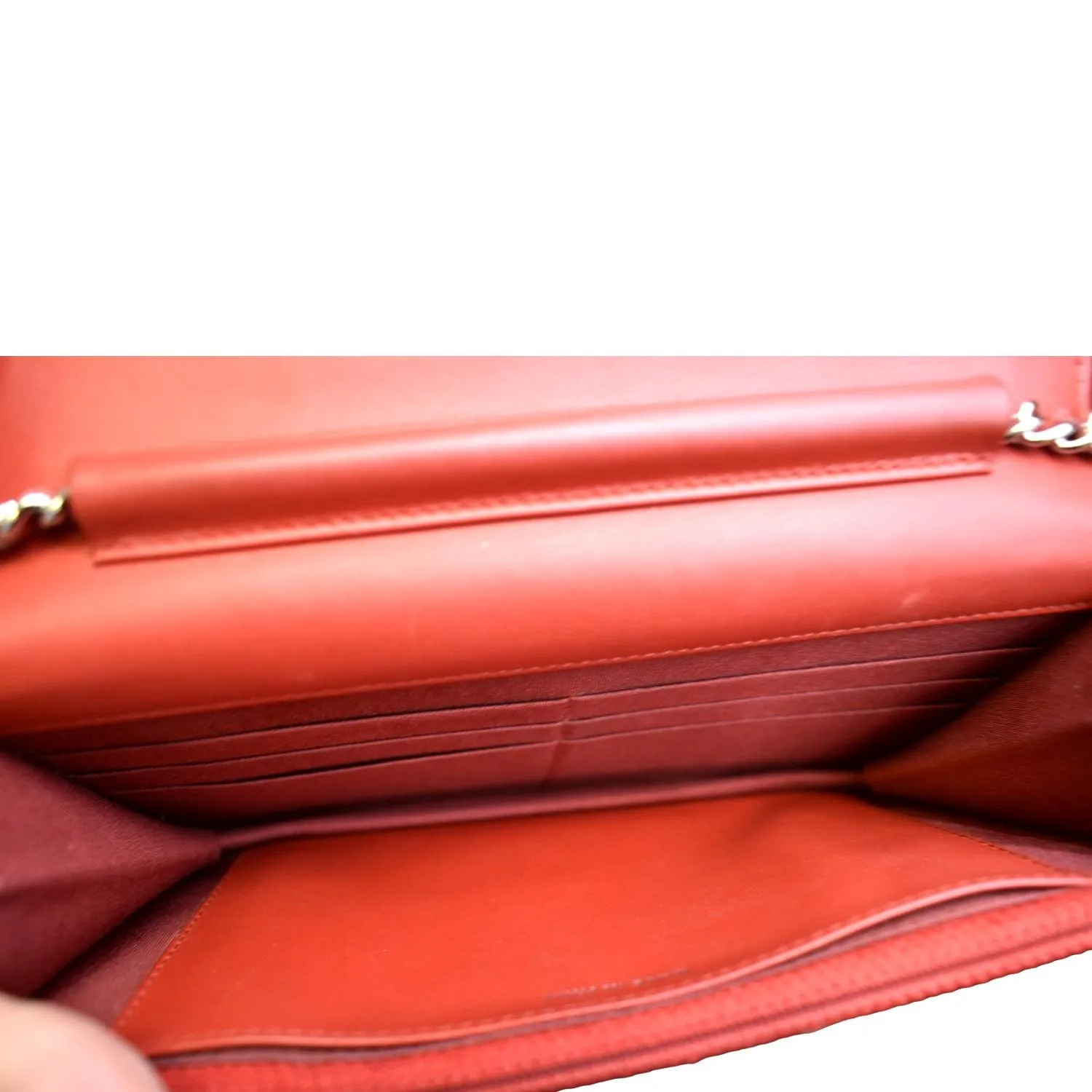 CHANEL Timeless WOC Caviar Leather Wallet on Chain Shoulder Bag Red