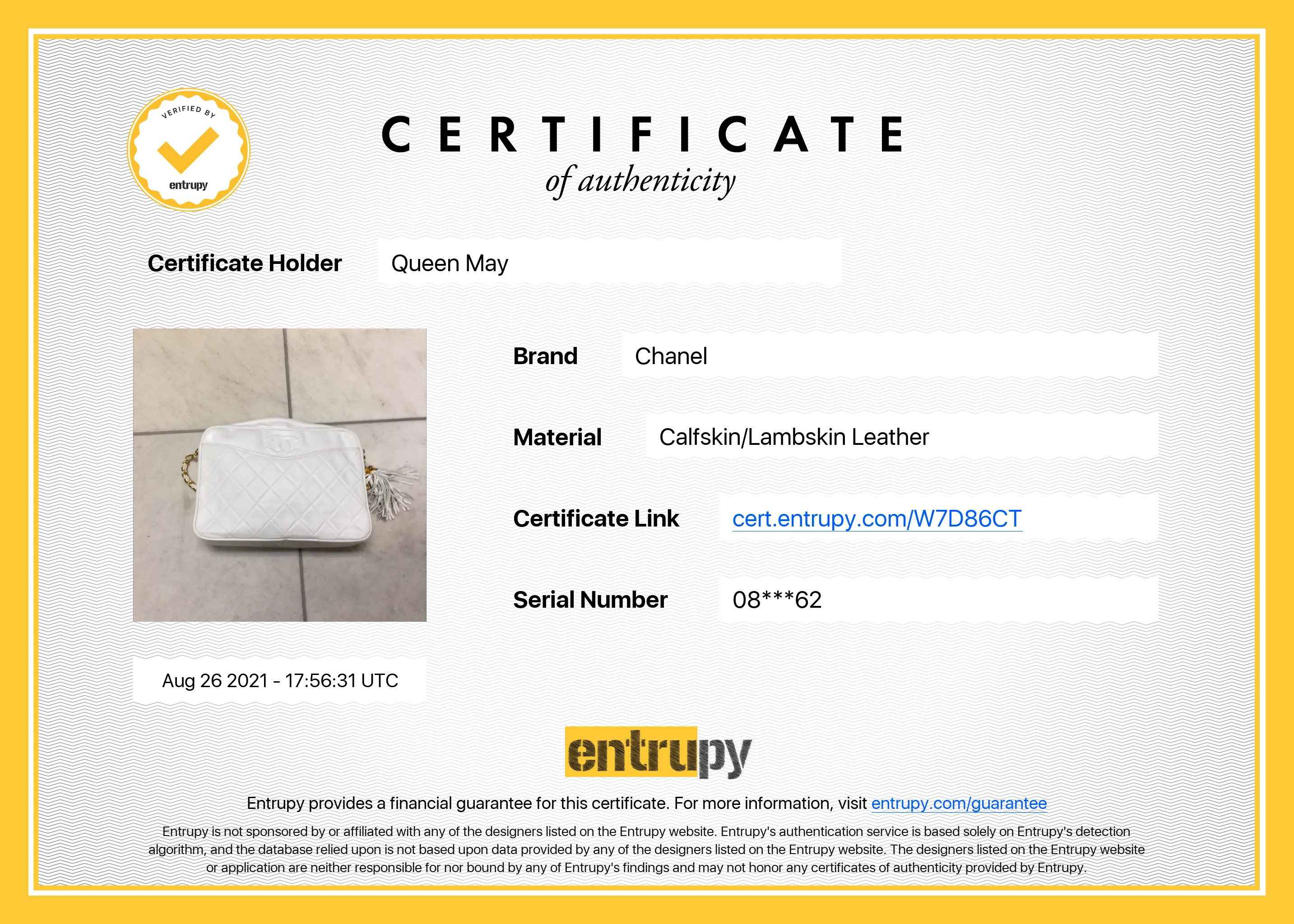 Chanel White Lambskin Pocket Camera Bag Medium