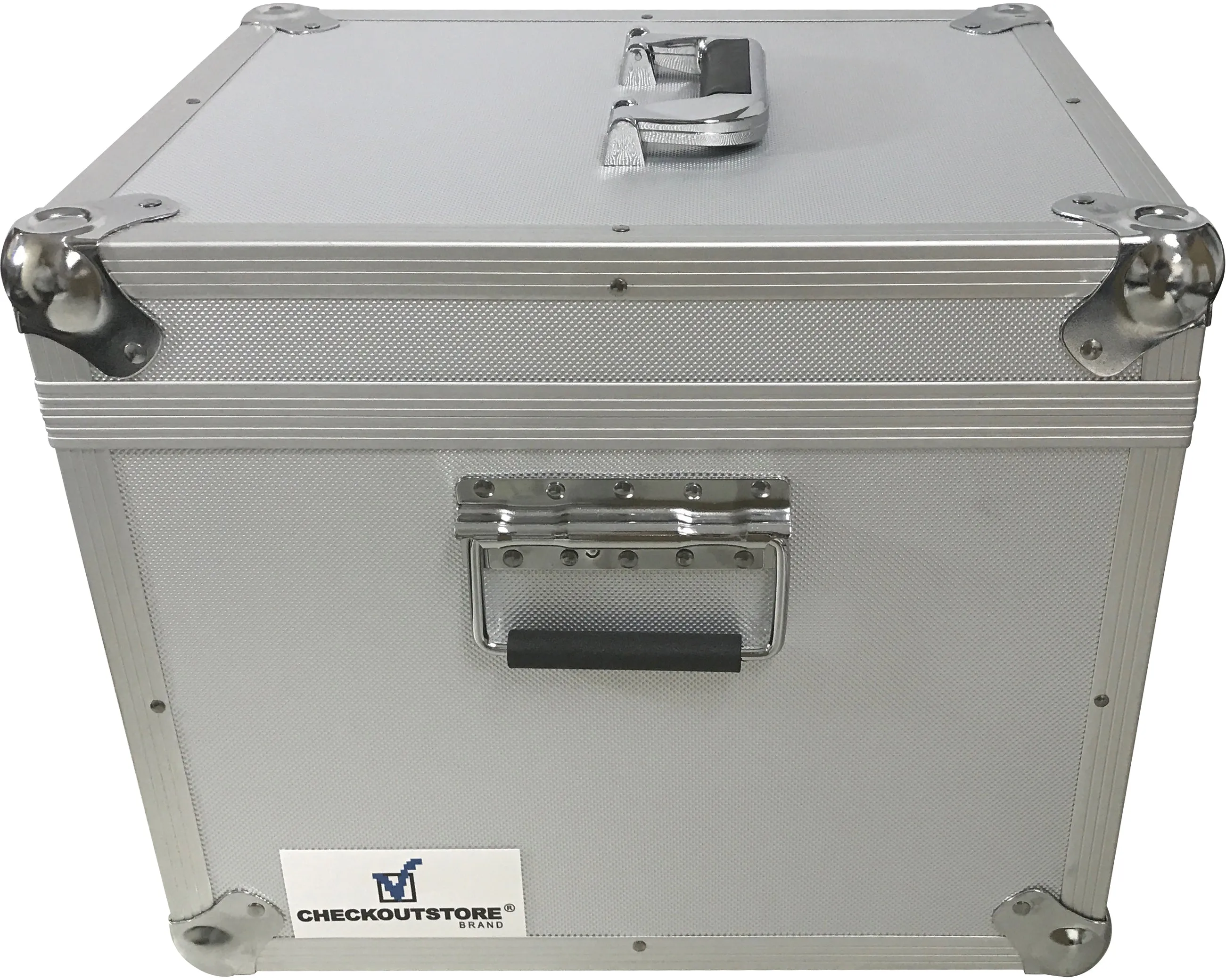 CheckOutStore Aluminum Heavy Duty 12" LP Vinyl Record Album Storage Box