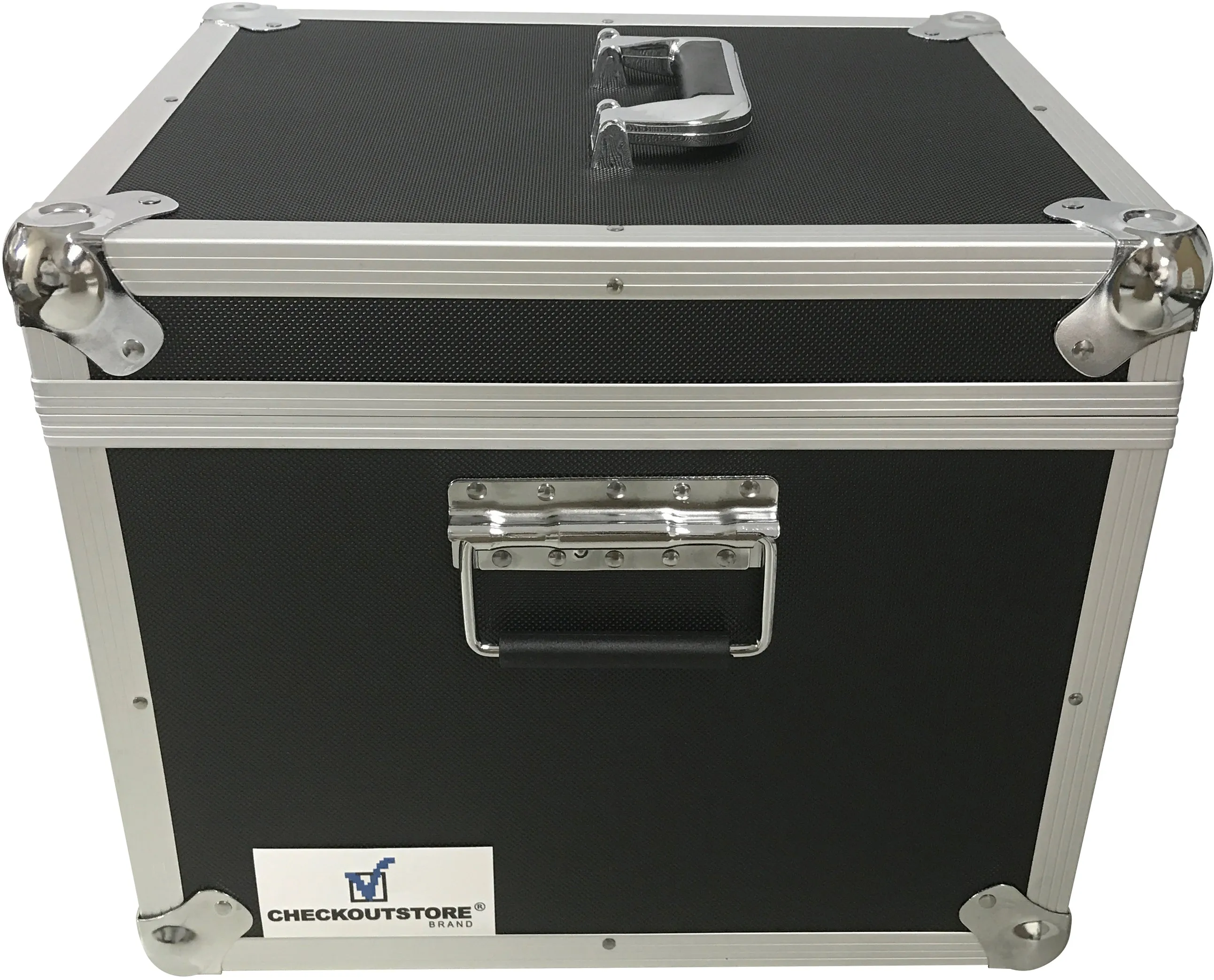 CheckOutStore Aluminum Heavy Duty 12" LP Vinyl Record Album Storage Box