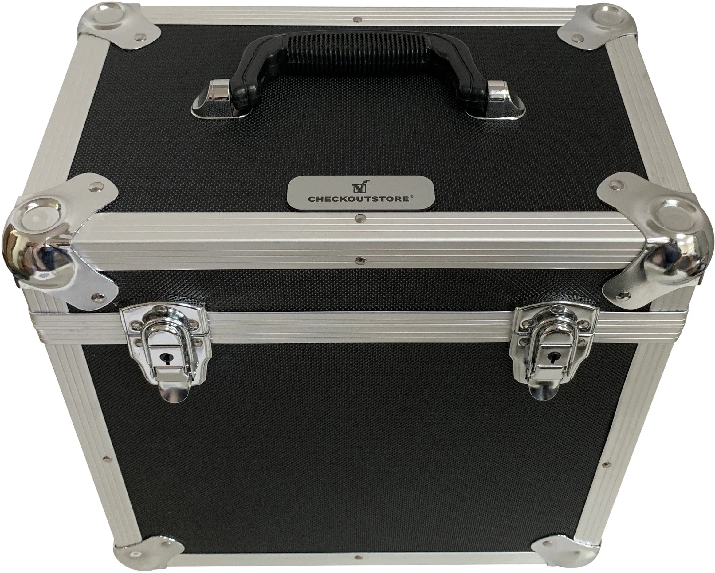 CheckOutStore Aluminum Heavy Duty 12" LP Vinyl Record Album Storage Box