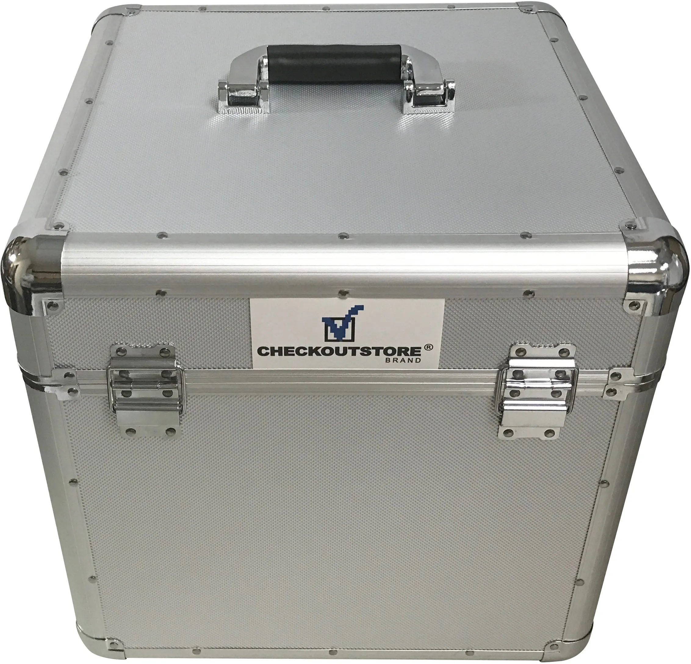 CheckOutStore Aluminum Heavy Duty 12" LP Vinyl Record Album Storage Box