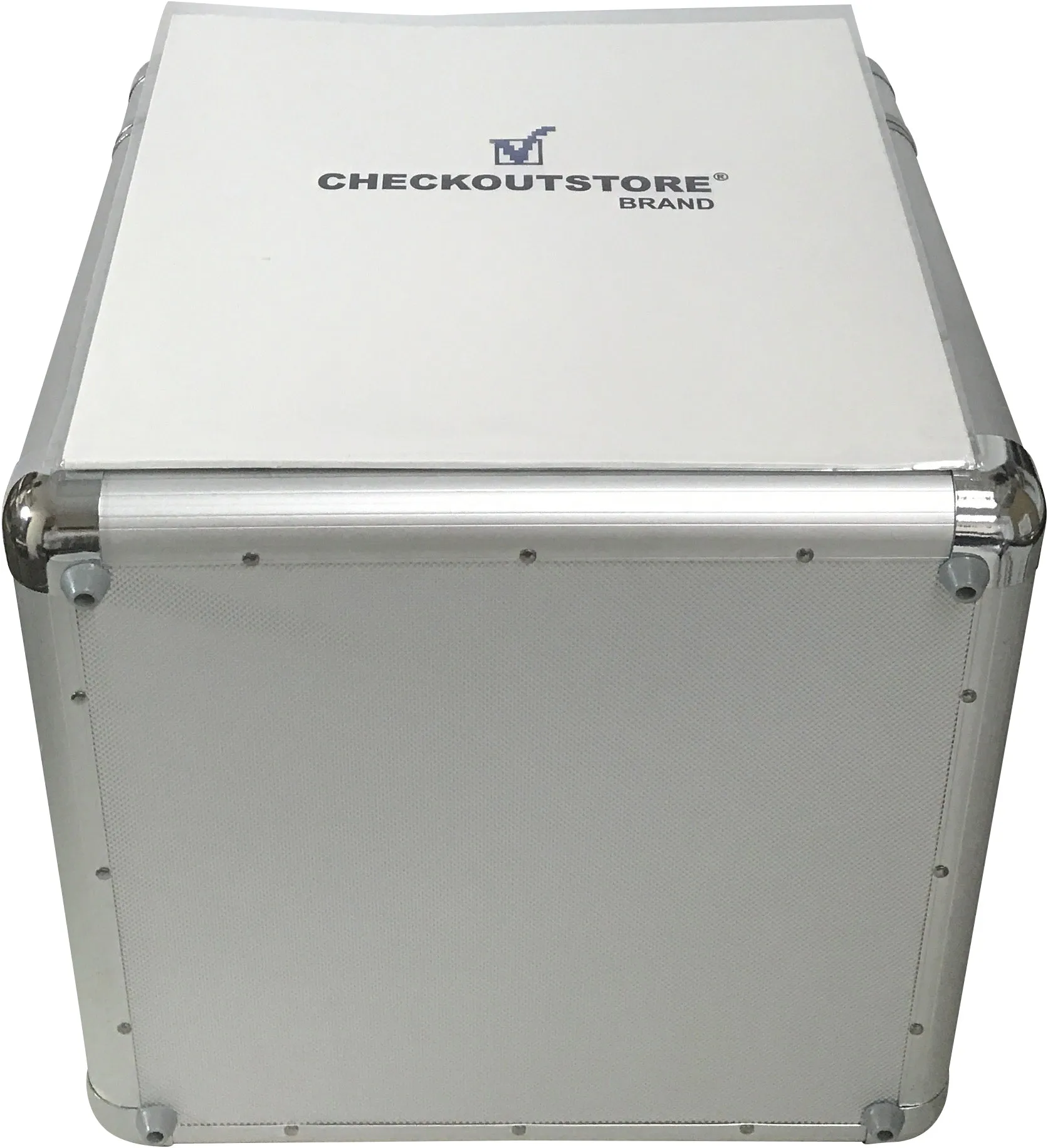 CheckOutStore Aluminum Heavy Duty 12" LP Vinyl Record Album Storage Box