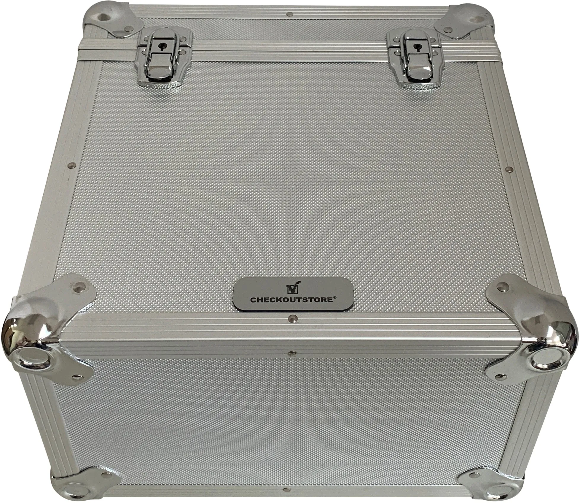 CheckOutStore Aluminum Heavy Duty 12" LP Vinyl Record Album Storage Box