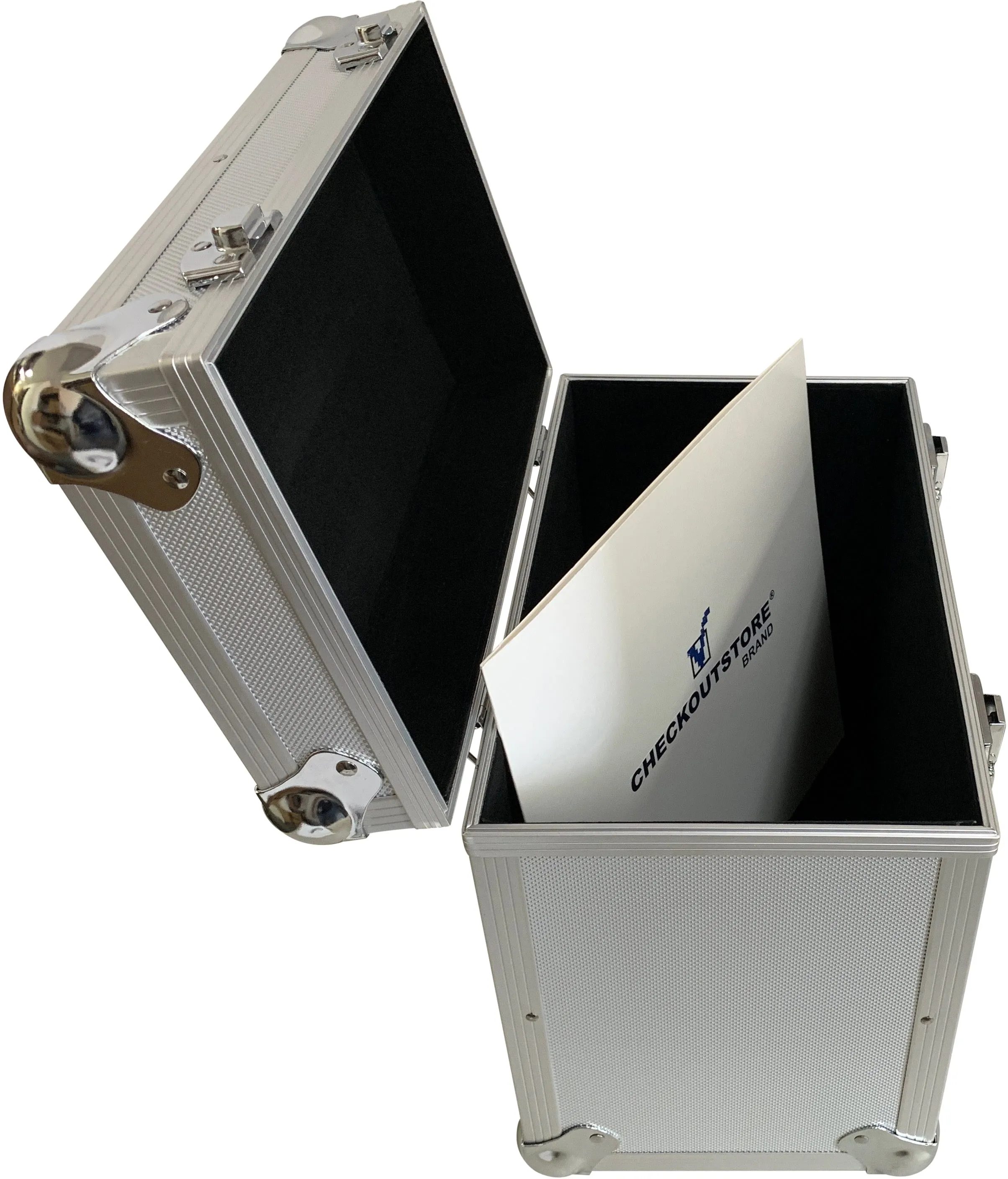 CheckOutStore Aluminum Heavy Duty 12" LP Vinyl Record Album Storage Box