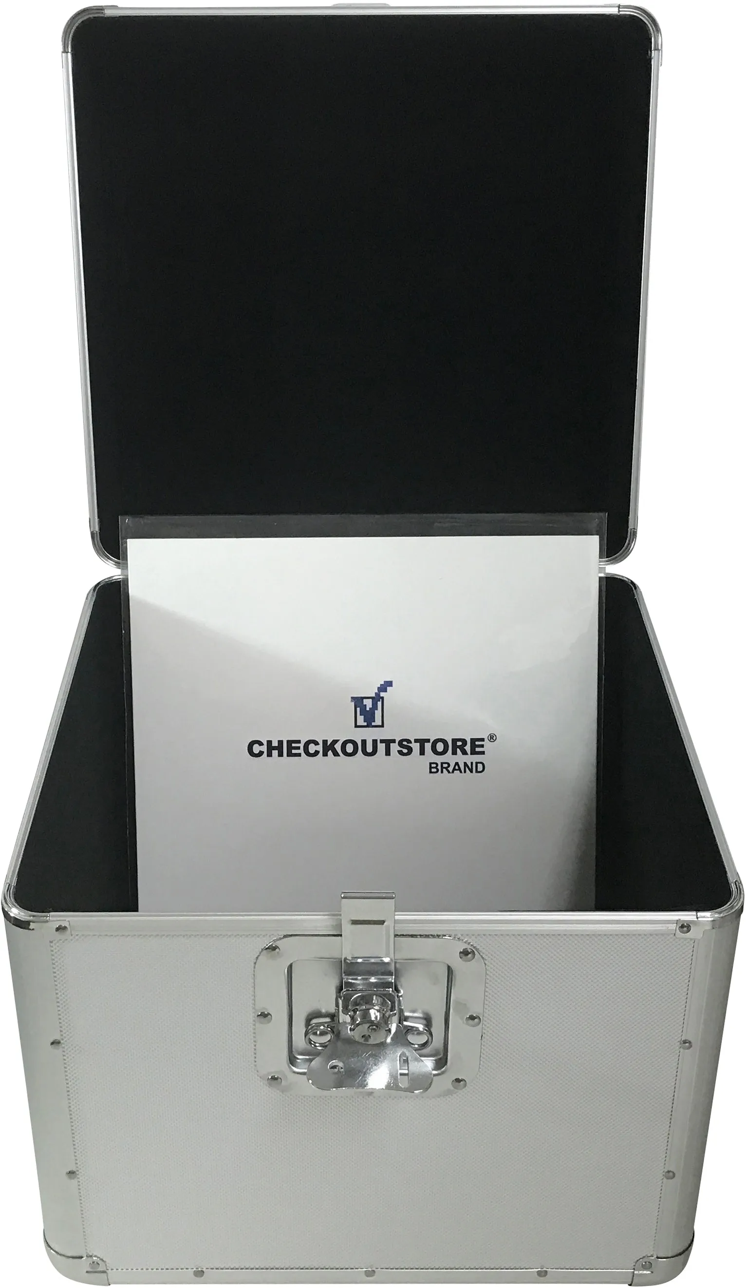 CheckOutStore Aluminum Heavy Duty 12" LP Vinyl Record Album Storage Box