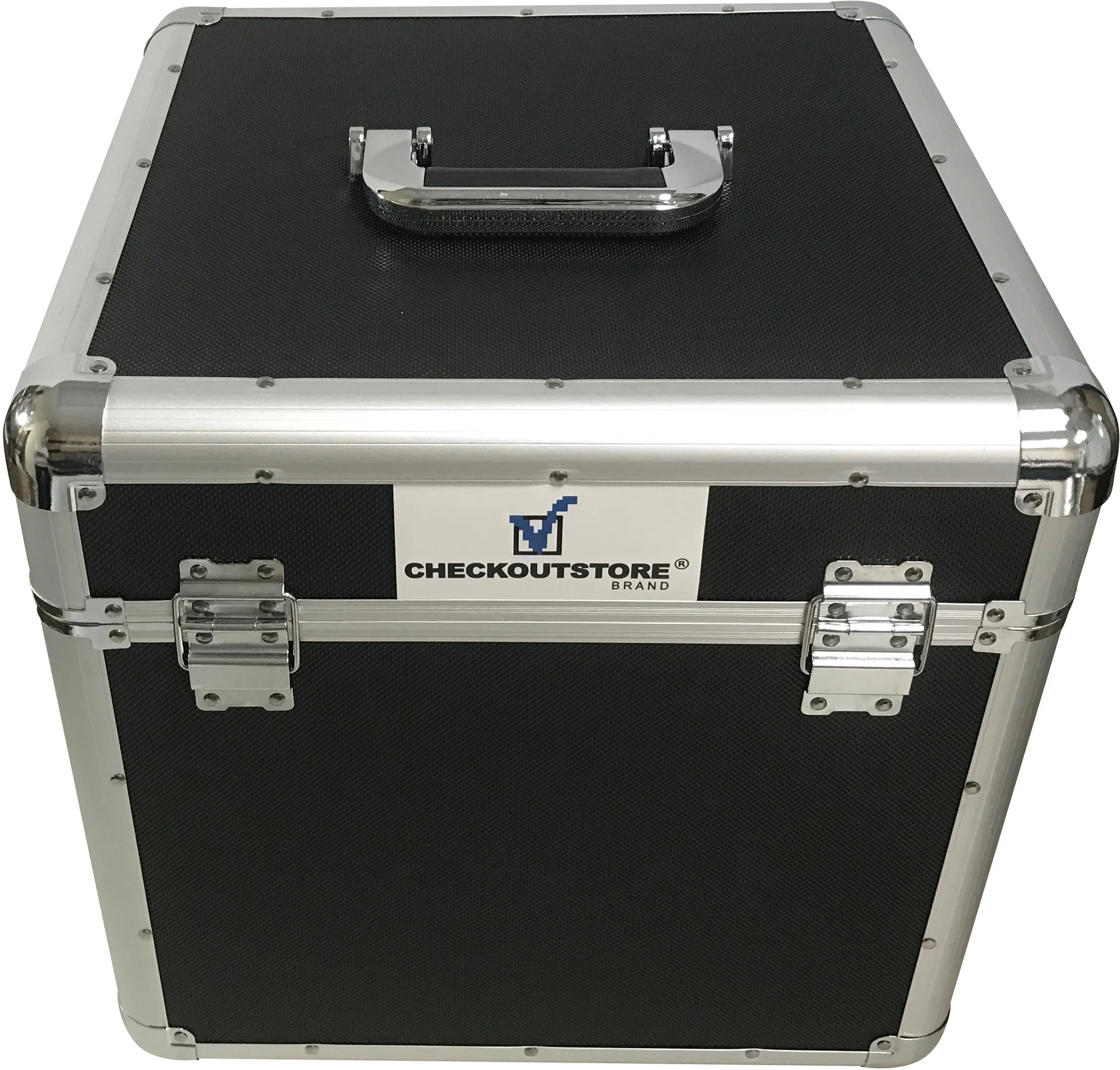 CheckOutStore Aluminum Heavy Duty 12" LP Vinyl Record Album Storage Box