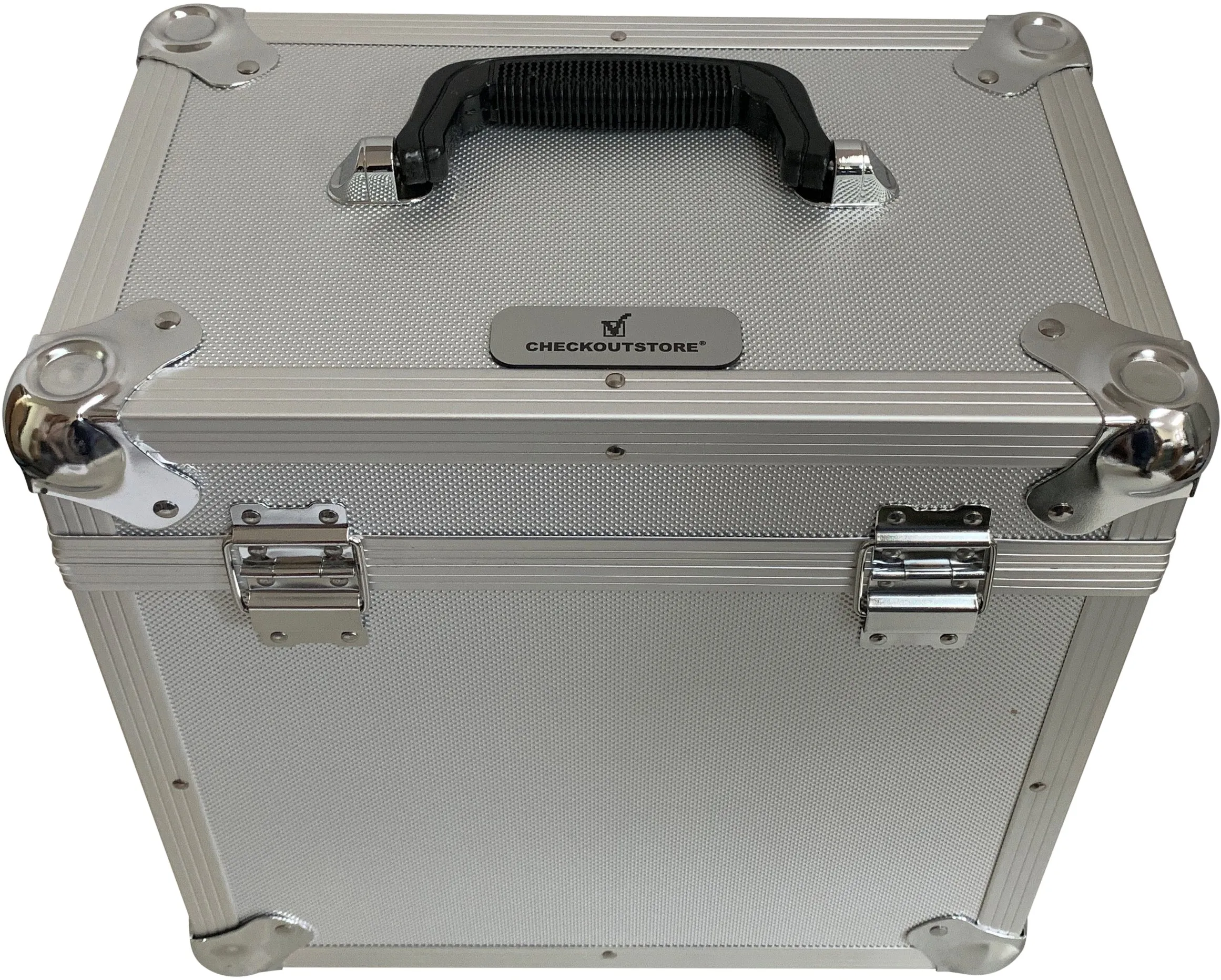 CheckOutStore Aluminum Heavy Duty 12" LP Vinyl Record Album Storage Box