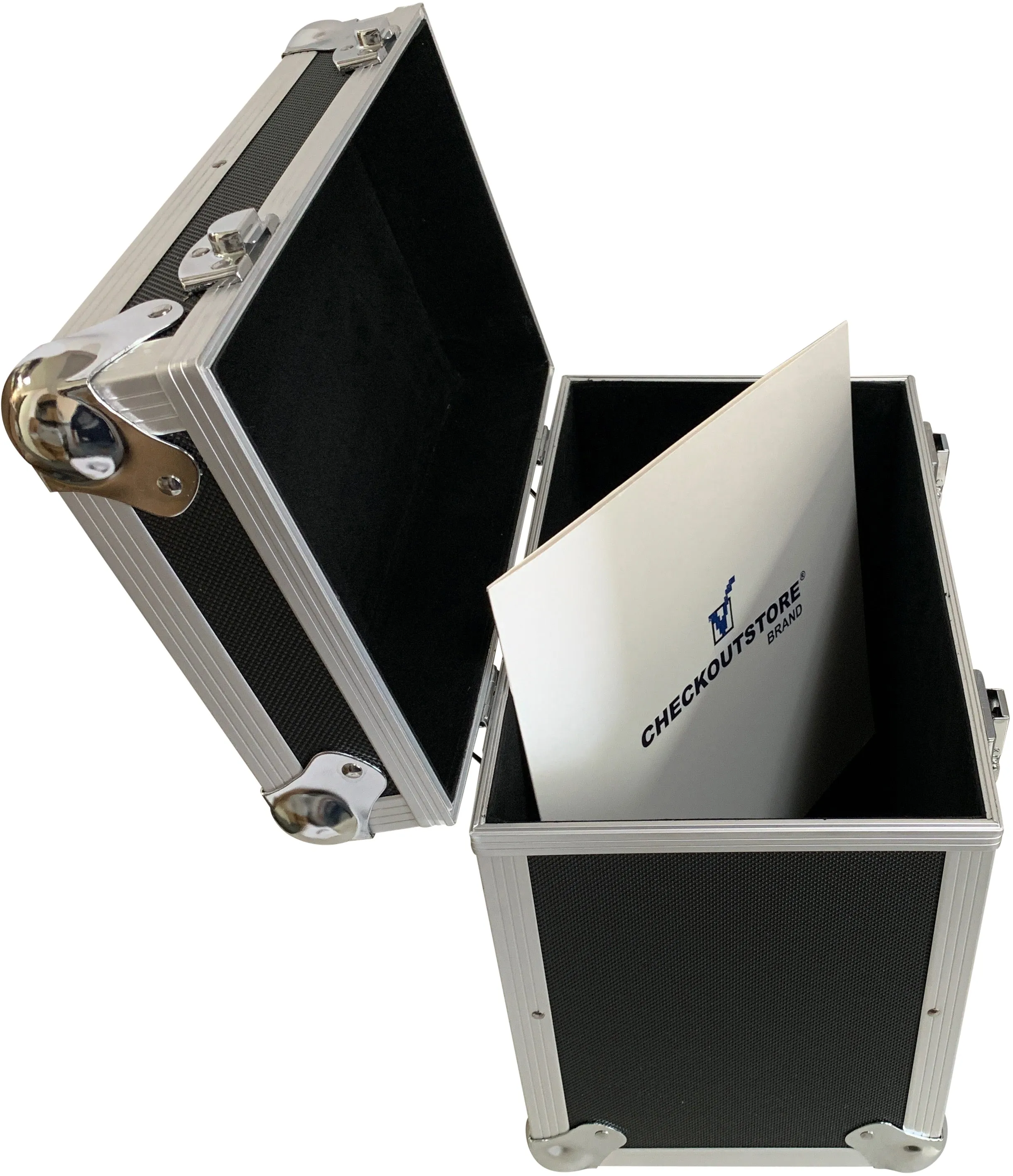 CheckOutStore Aluminum Heavy Duty 12" LP Vinyl Record Album Storage Box