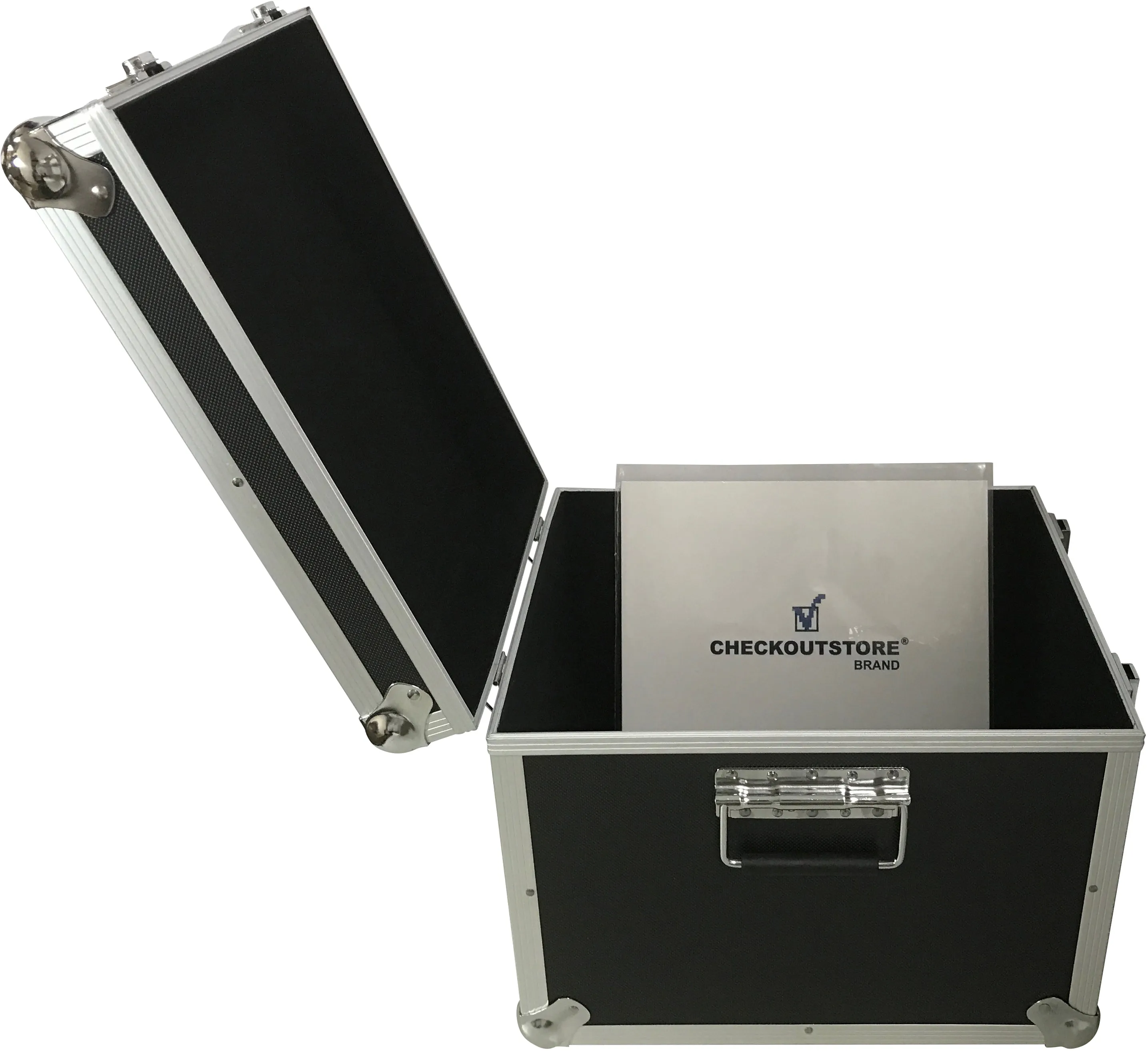 CheckOutStore Aluminum Heavy Duty 12" LP Vinyl Record Album Storage Box