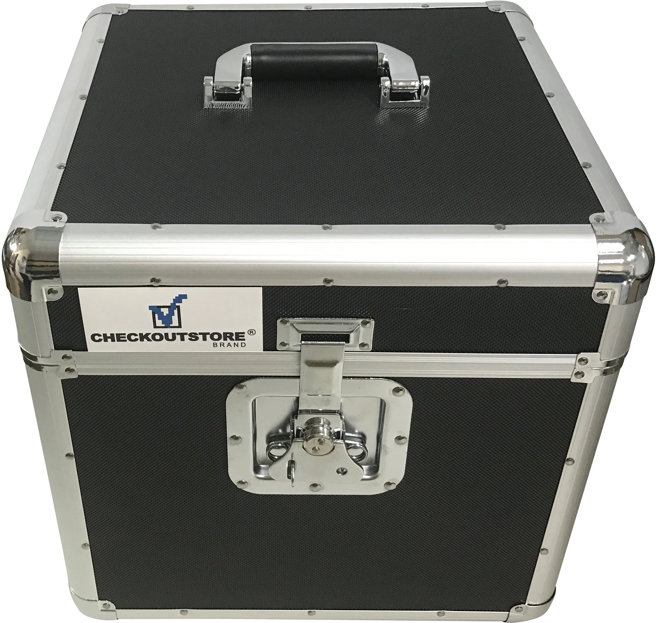 CheckOutStore Aluminum Heavy Duty 12" LP Vinyl Record Album Storage Box