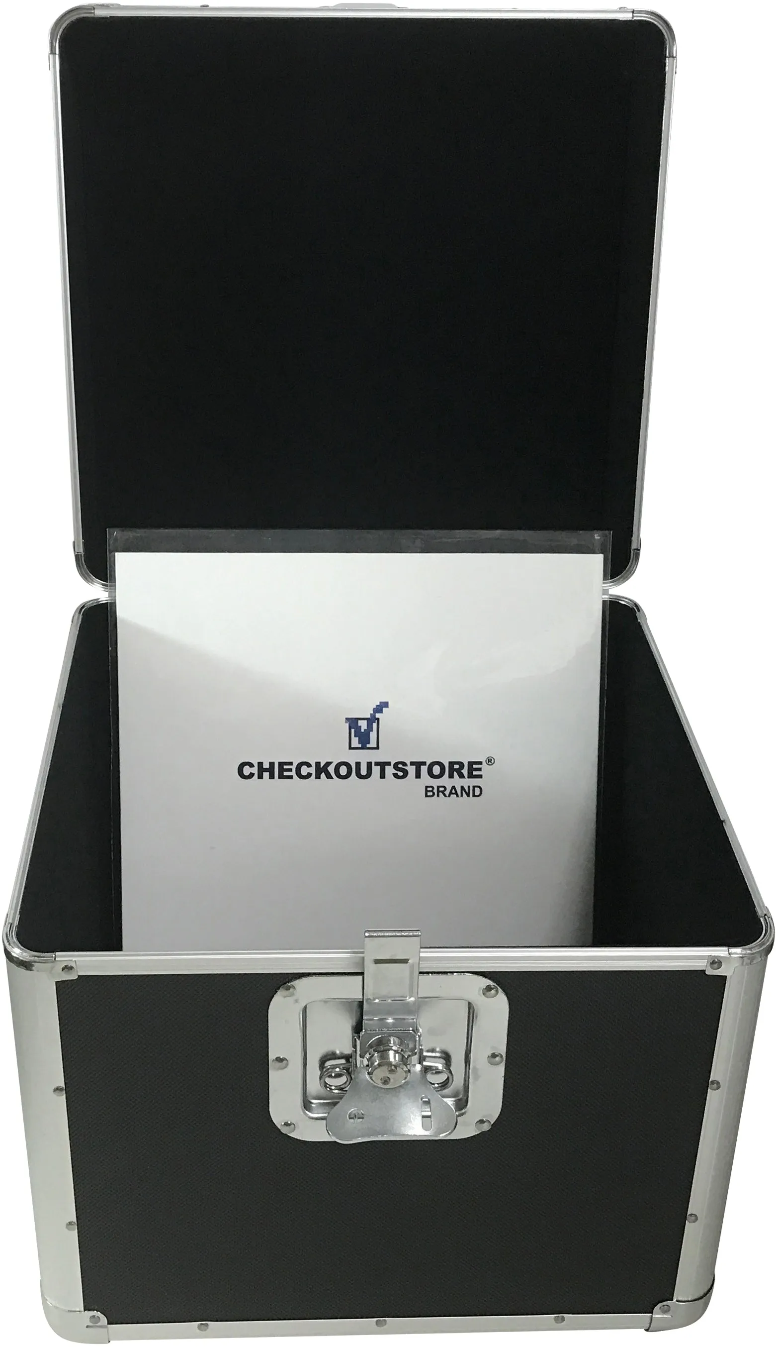 CheckOutStore Aluminum Heavy Duty 12" LP Vinyl Record Album Storage Box