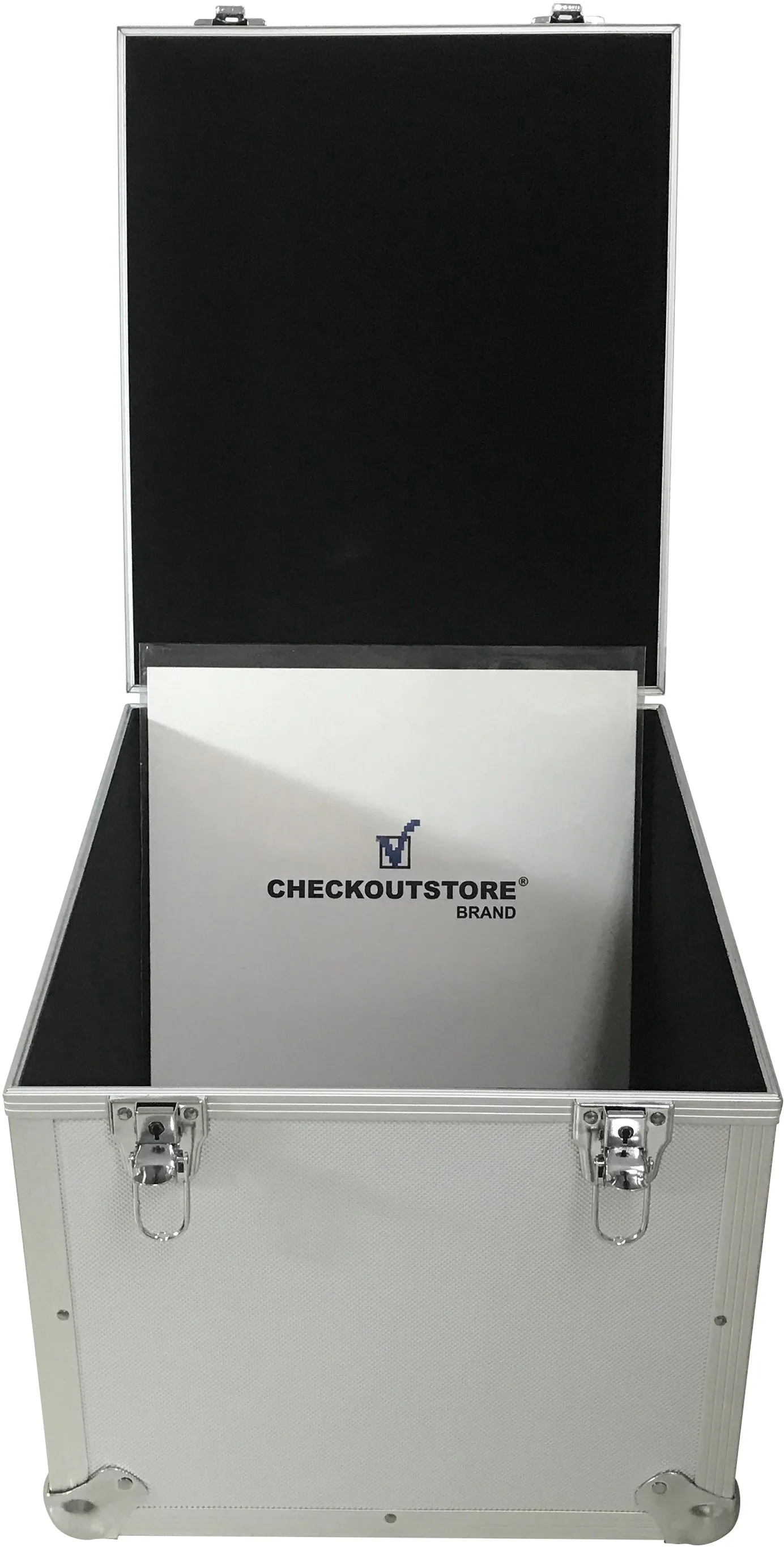 CheckOutStore Aluminum Heavy Duty 12" LP Vinyl Record Album Storage Box