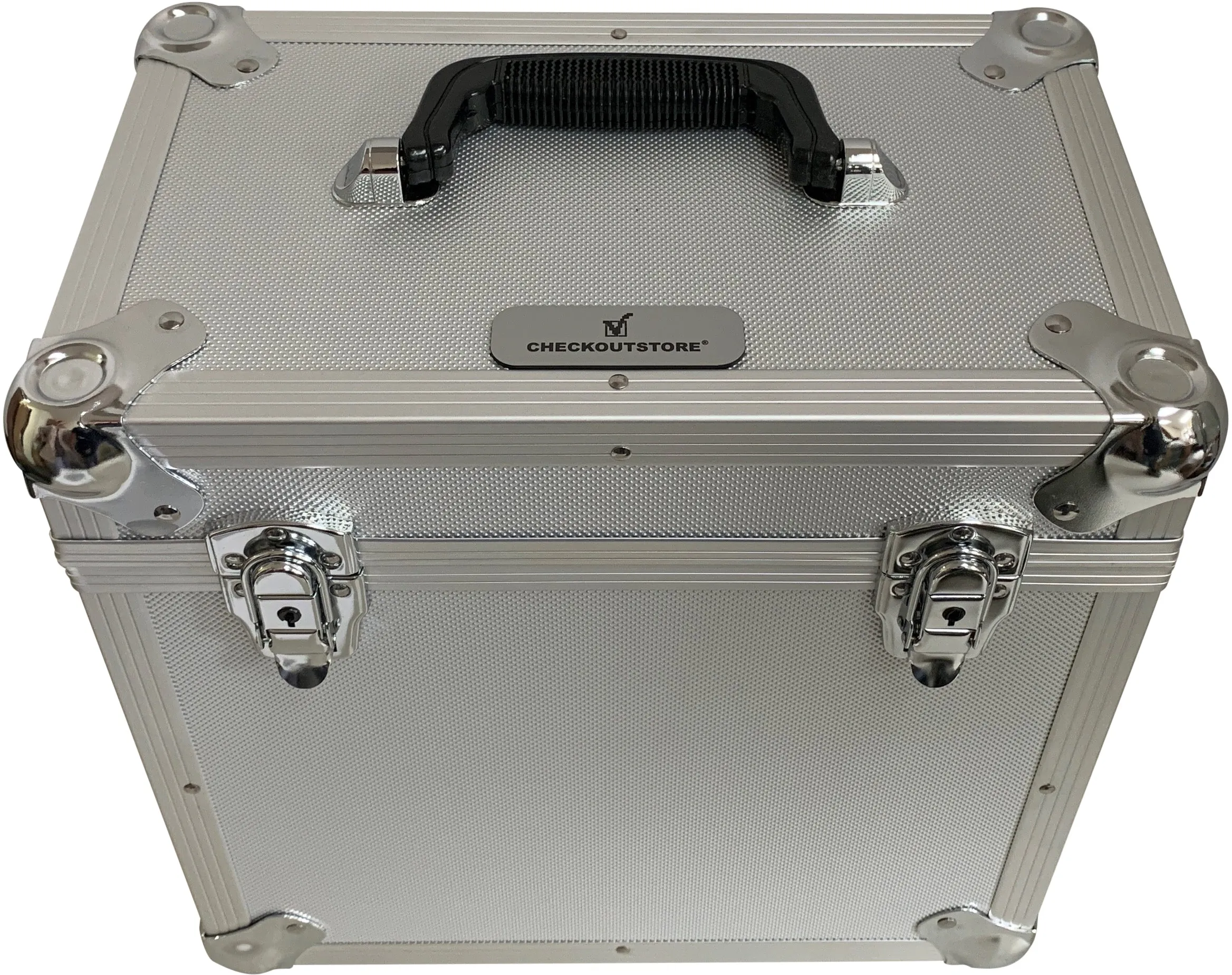 CheckOutStore Aluminum Heavy Duty 12" LP Vinyl Record Album Storage Box
