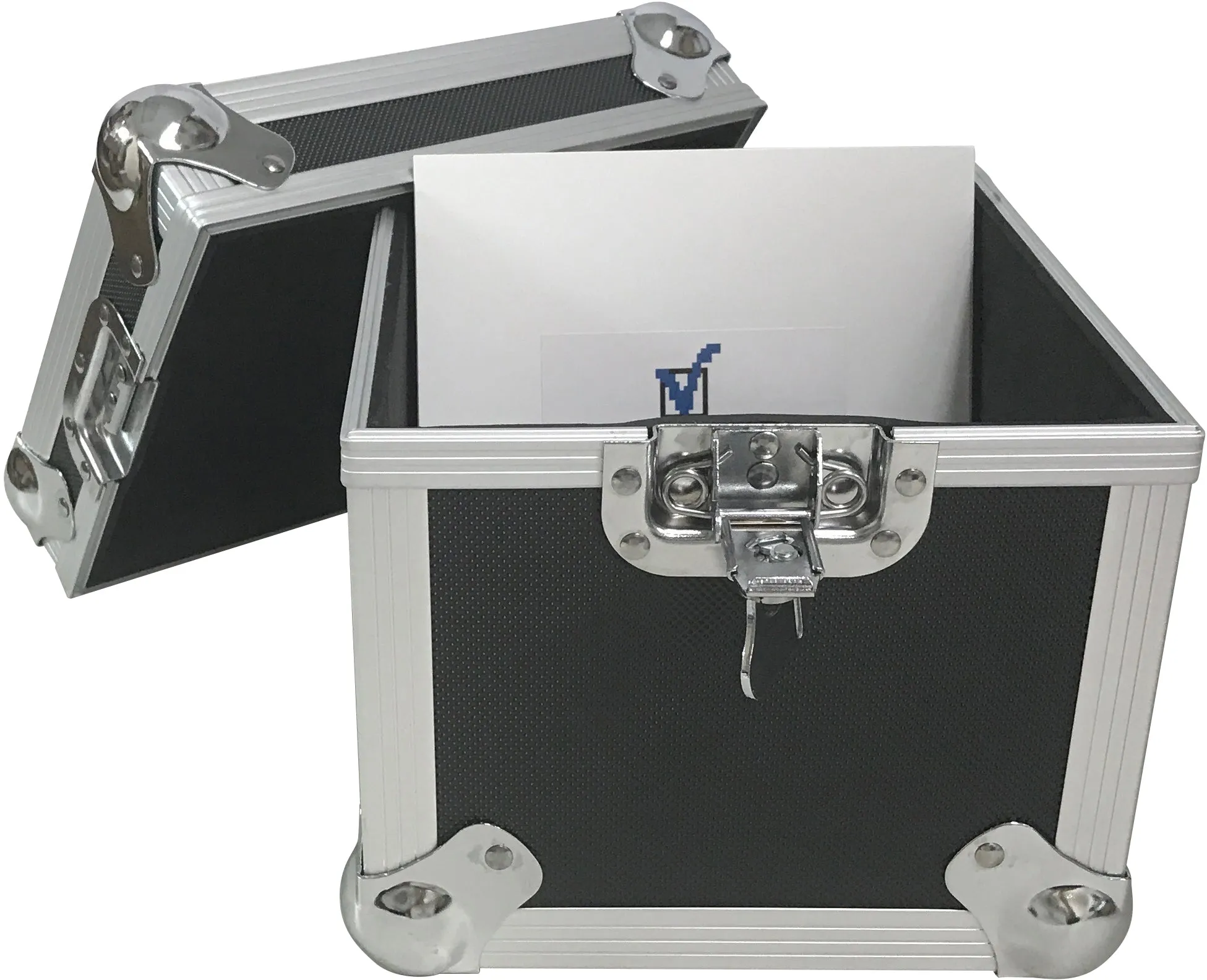 CheckOutStore Aluminum Heavy Duty 7" 45 RPM Vinyl Record Album Storage Box