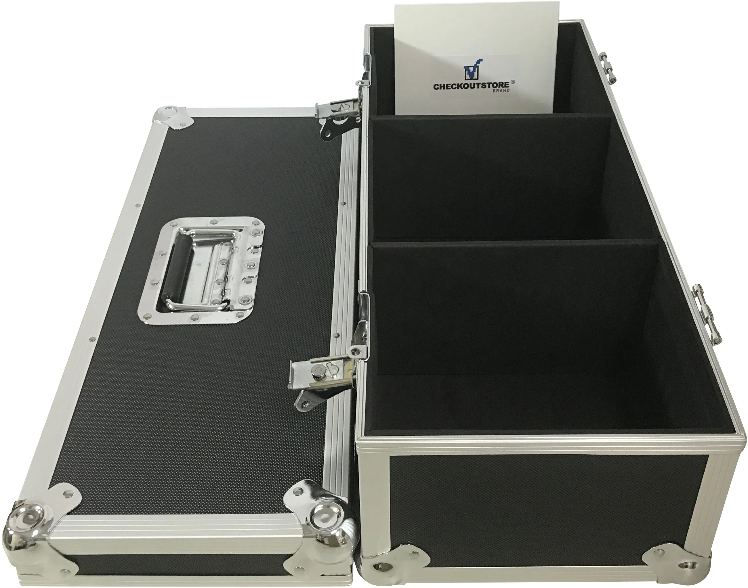 CheckOutStore Aluminum Heavy Duty 7" 45 RPM Vinyl Record Album Storage Box