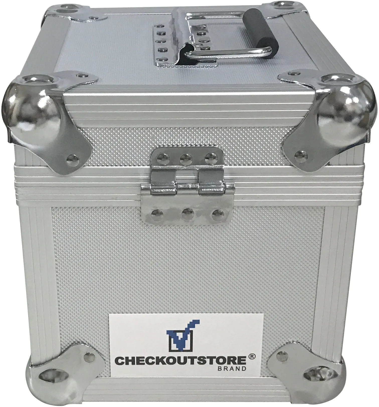 CheckOutStore Aluminum Heavy Duty 7" 45 RPM Vinyl Record Album Storage Box