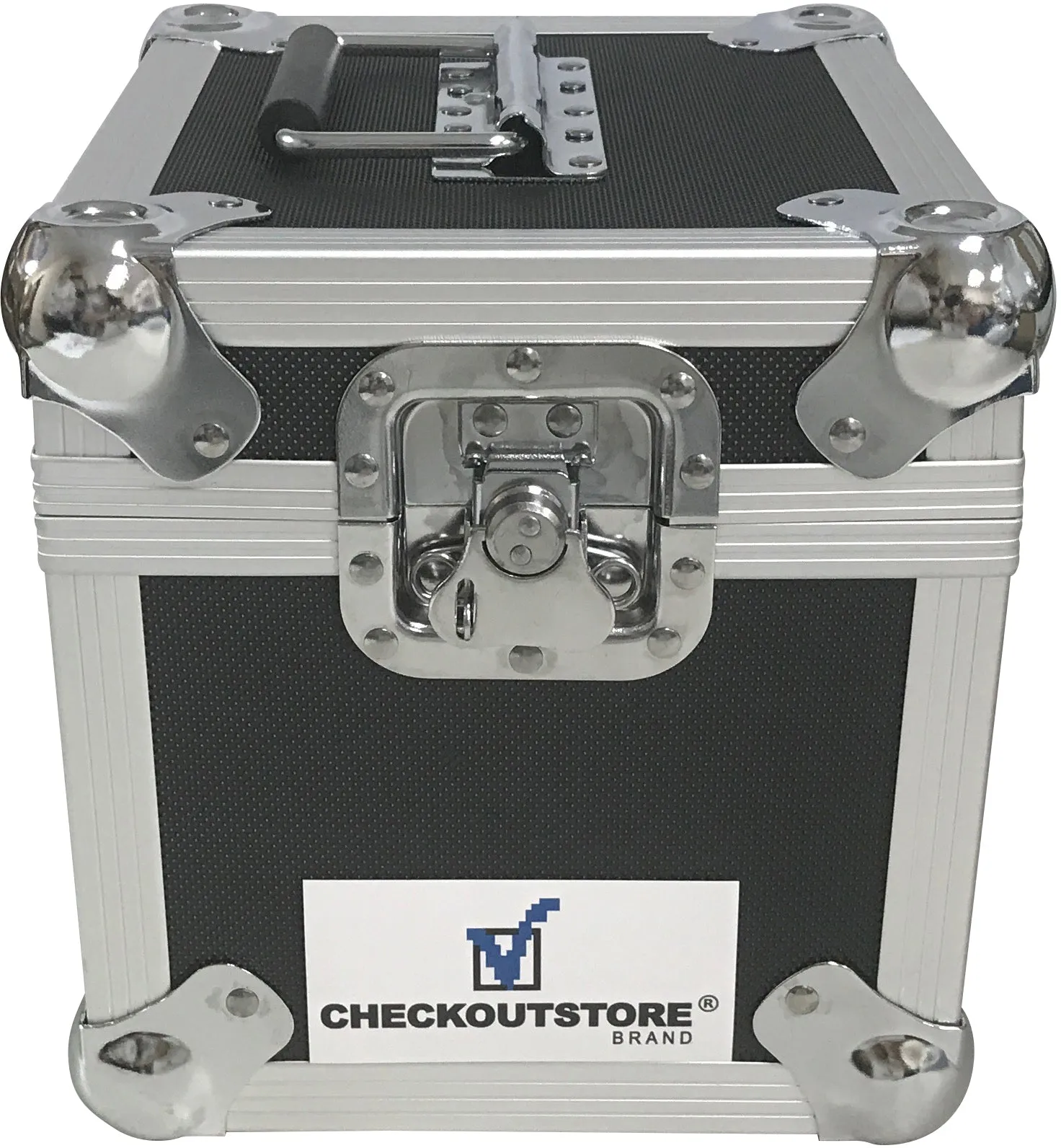 CheckOutStore Aluminum Heavy Duty 7" 45 RPM Vinyl Record Album Storage Box