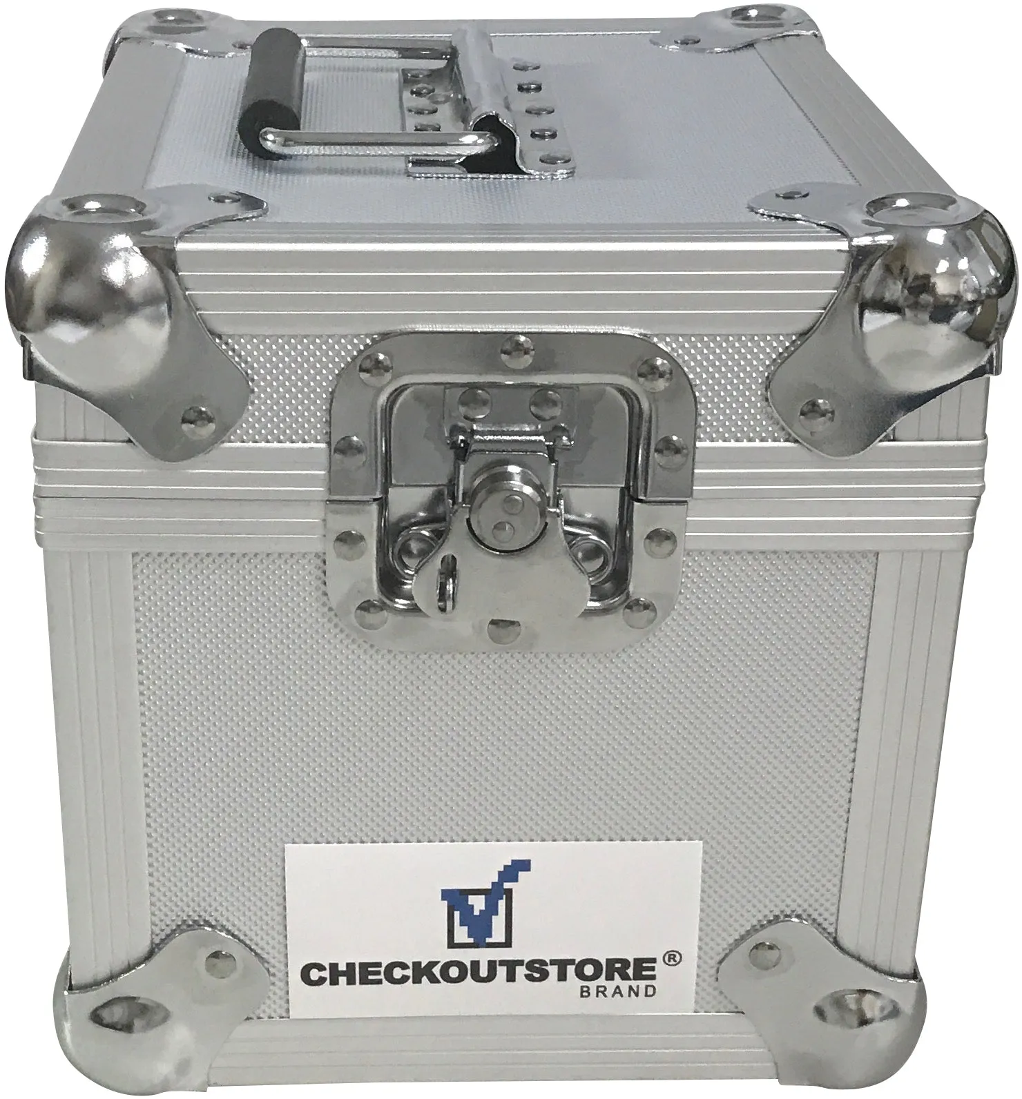 CheckOutStore Aluminum Heavy Duty 7" 45 RPM Vinyl Record Album Storage Box