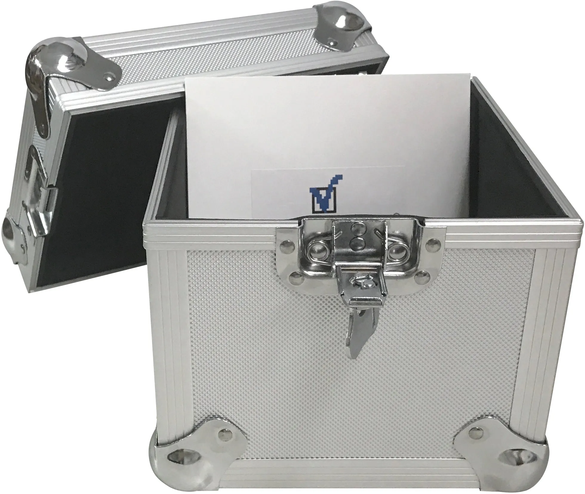 CheckOutStore Aluminum Heavy Duty 7" 45 RPM Vinyl Record Album Storage Box