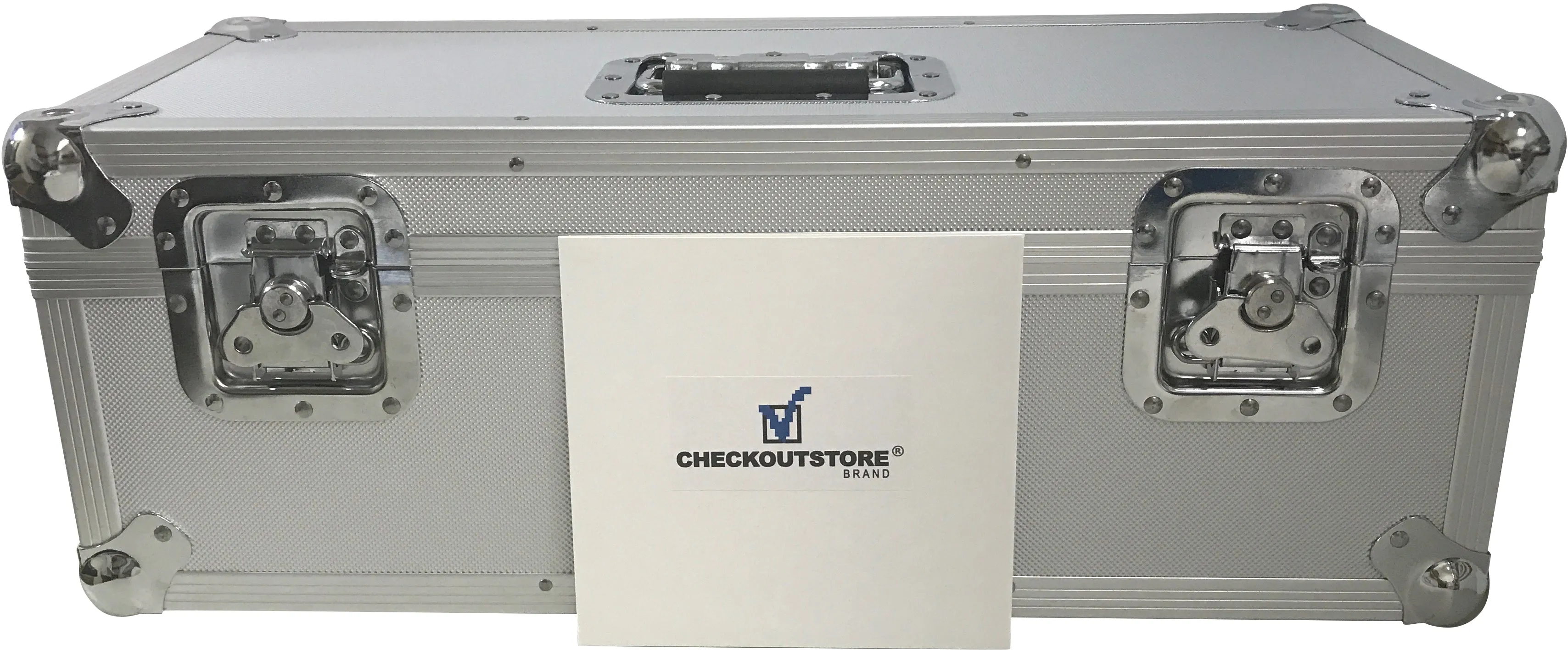 CheckOutStore Aluminum Heavy Duty 7" 45 RPM Vinyl Record Album Storage Box