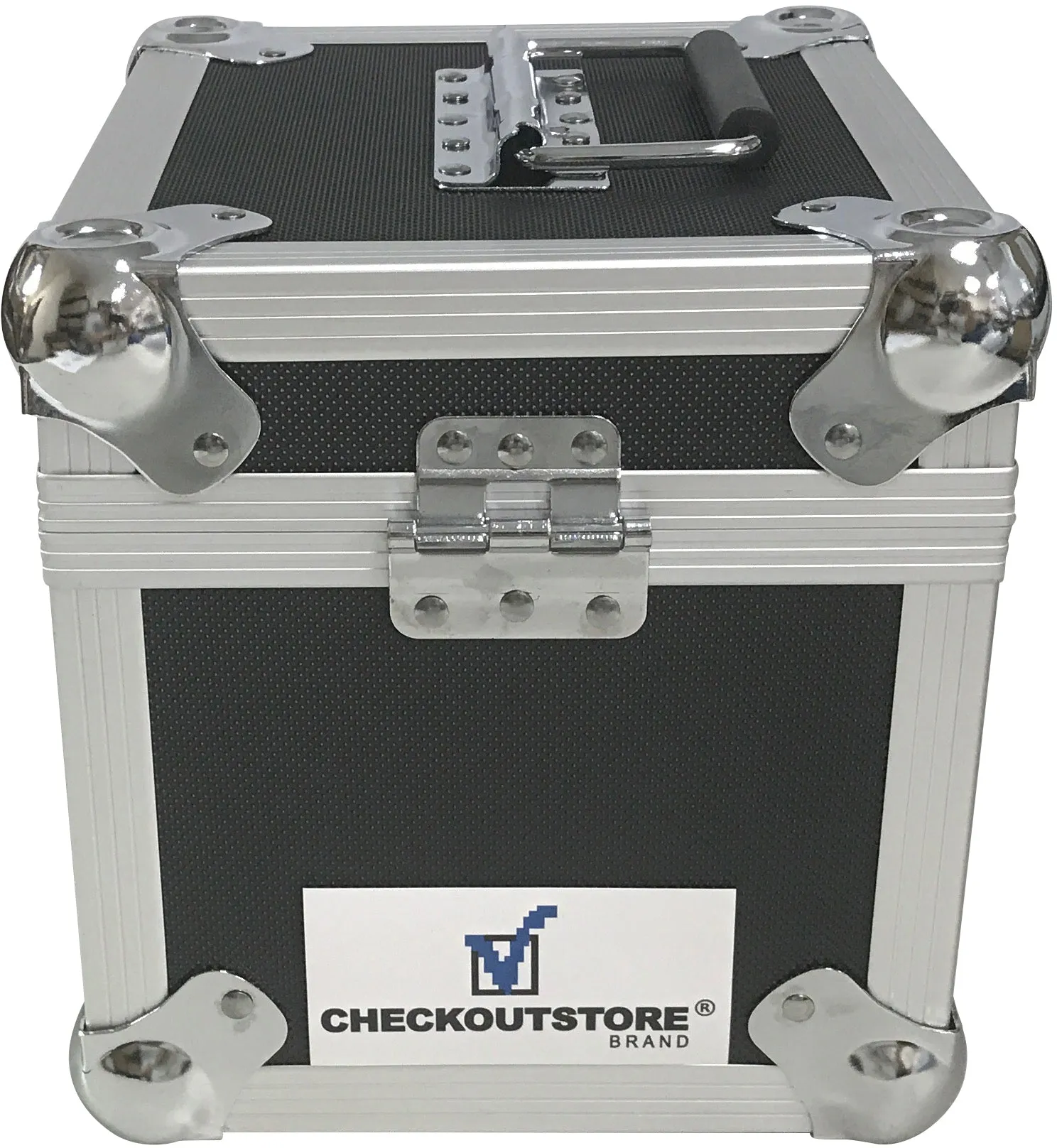CheckOutStore Aluminum Heavy Duty 7" 45 RPM Vinyl Record Album Storage Box