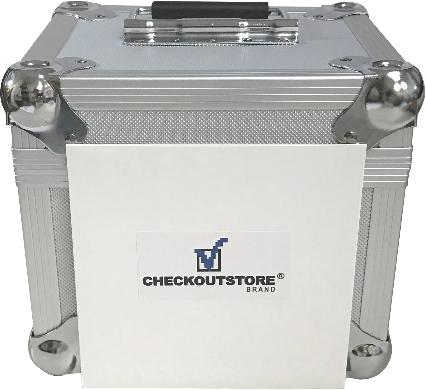 CheckOutStore Aluminum Heavy Duty 7" 45 RPM Vinyl Record Album Storage Box