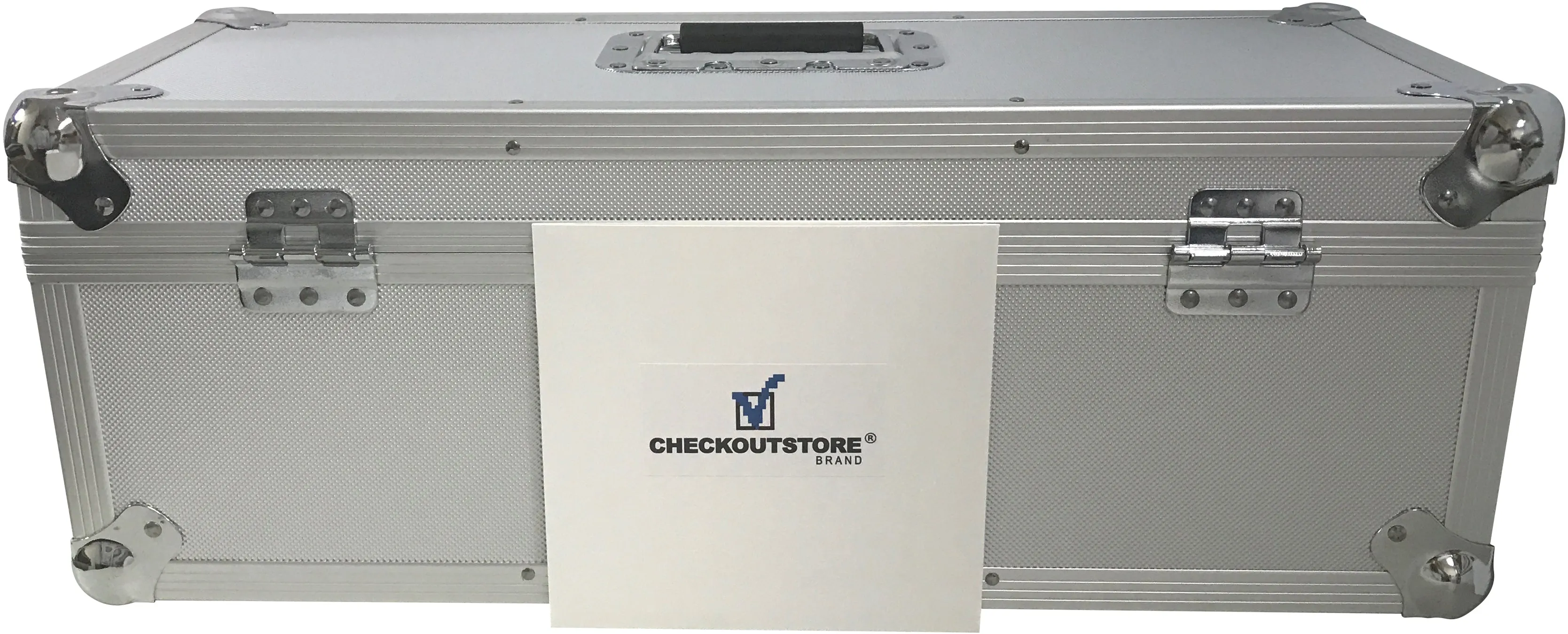CheckOutStore Aluminum Heavy Duty 7" 45 RPM Vinyl Record Album Storage Box