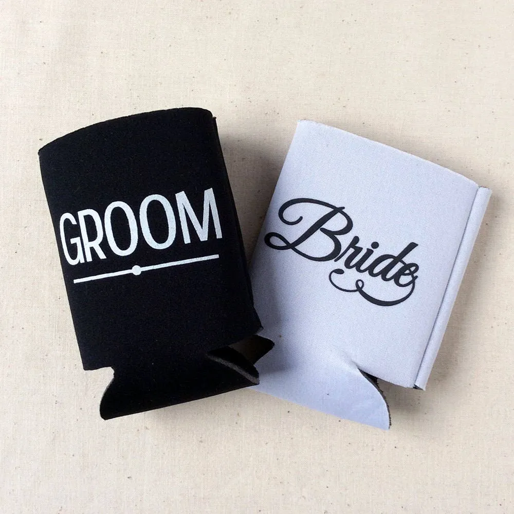 Cheers to The Mr and Mrs - Wedding Can Cooler #140R