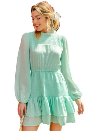 Chiffon Smock Ruffle Dress