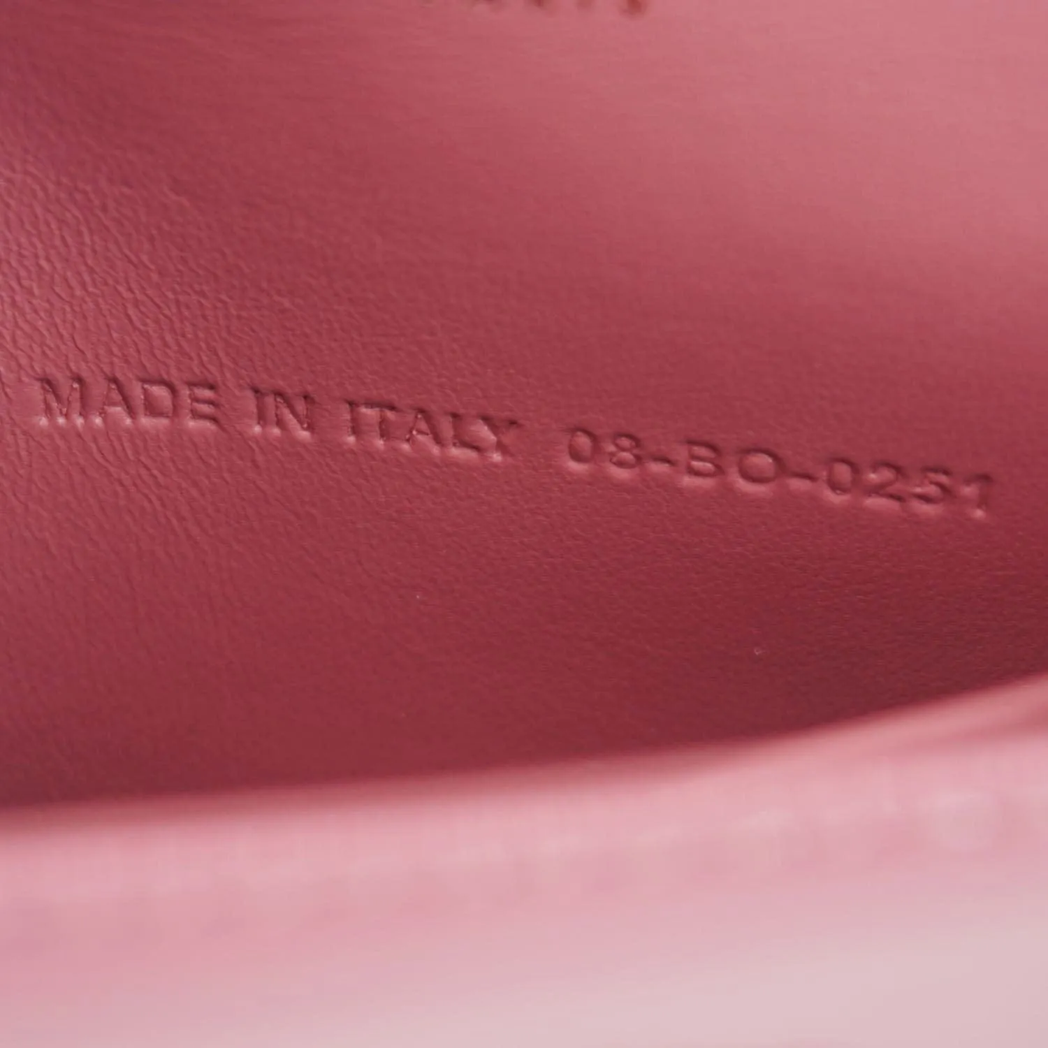 CHRISTIAN DIOR Lady Dior Patent Cannage Leather Chain Pouch Bag Pink