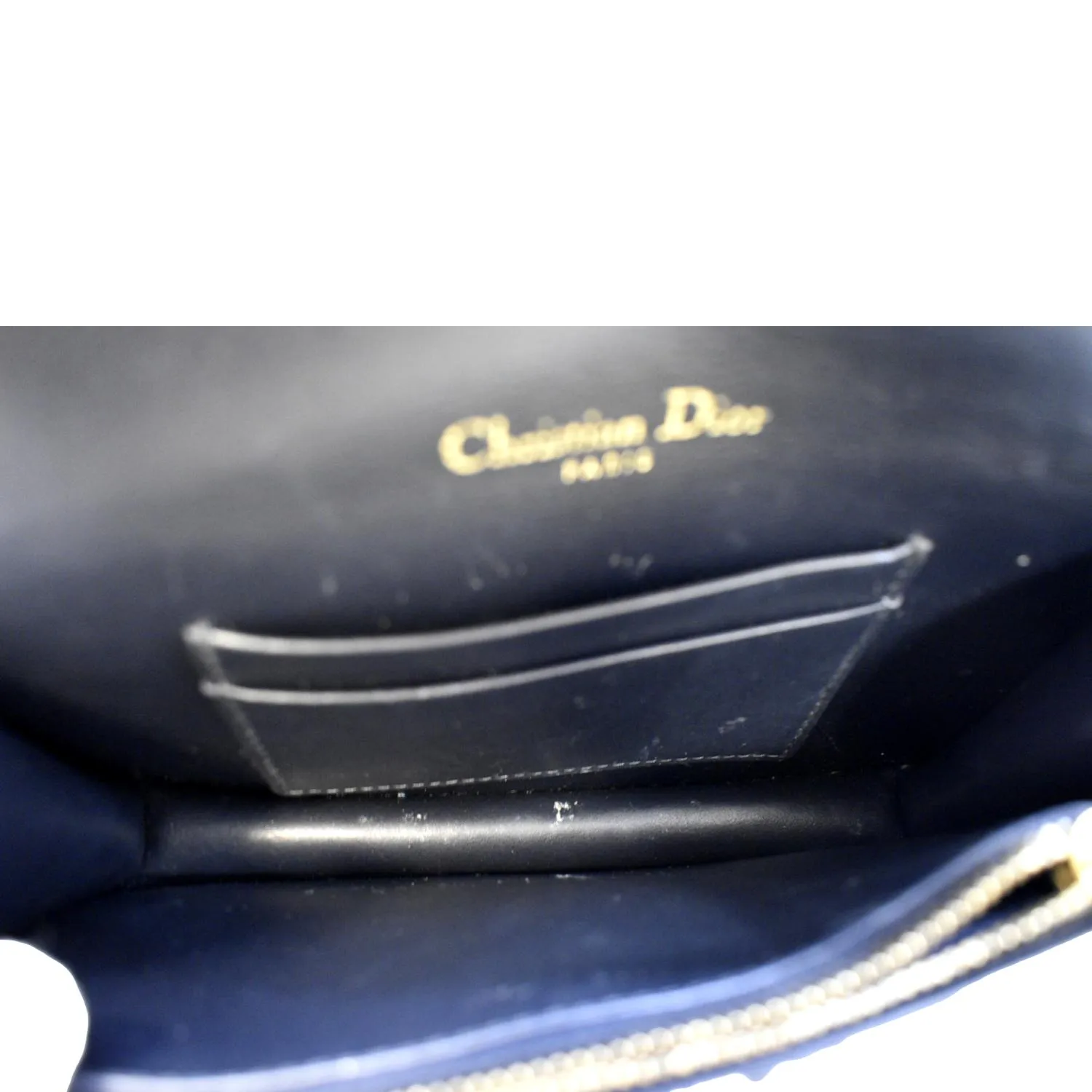 CHRISTIAN DIOR Saddle Oblique Canvas Belt Bag Navy Blue