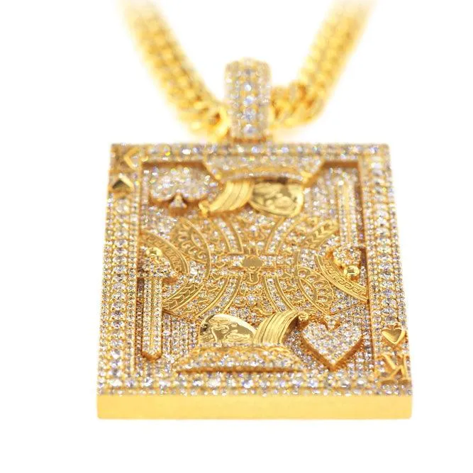 CJ5203 - CUSTOM DIAMOND KING CARD PENDANT