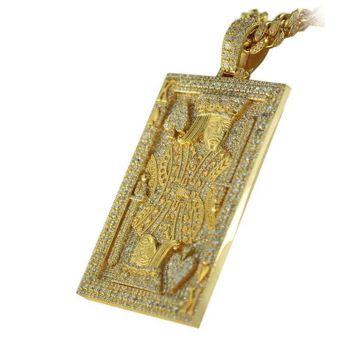 CJ5203 - CUSTOM DIAMOND KING CARD PENDANT