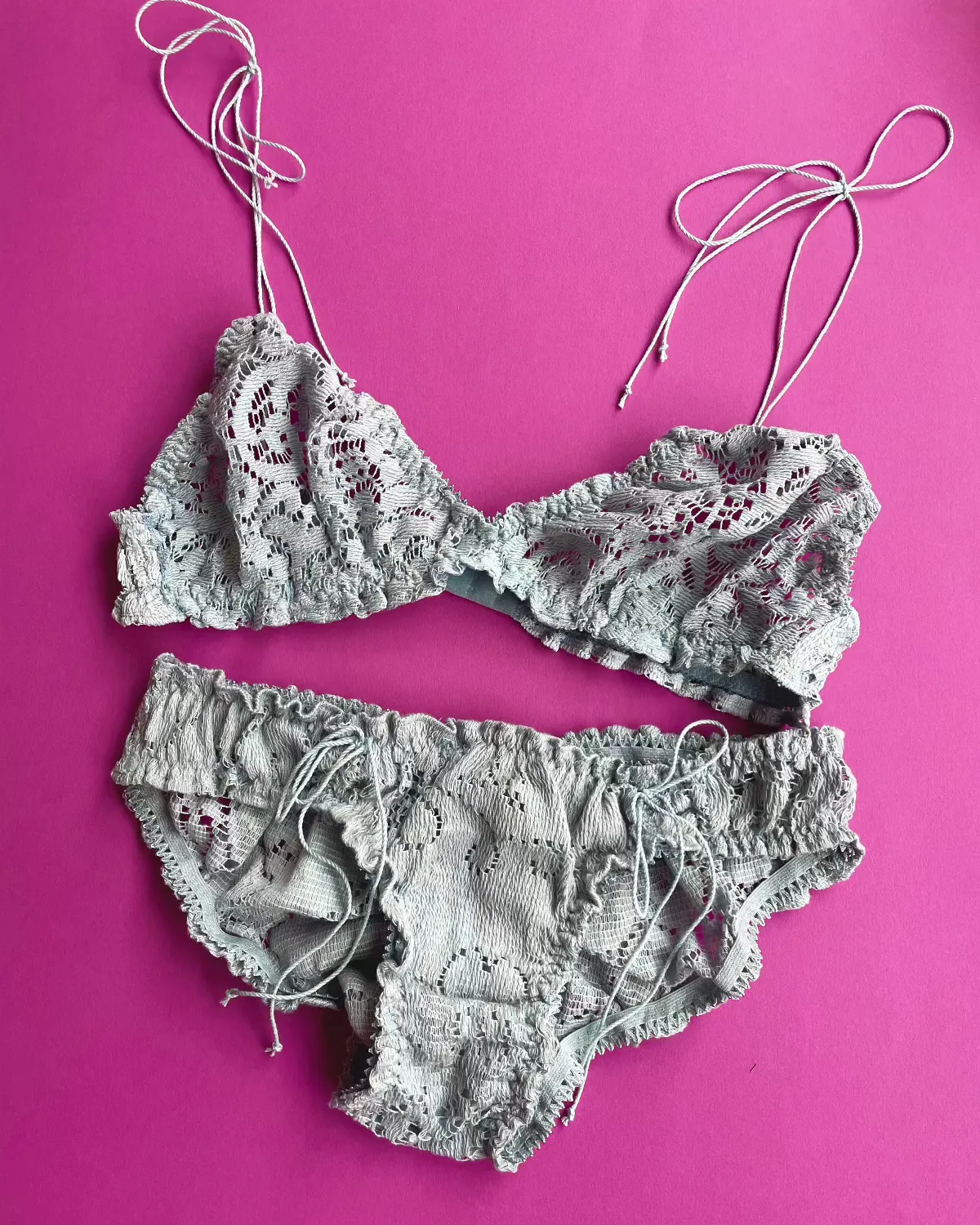 Clare Bare: Anaphora Crochet Lace Bralette - Teal
